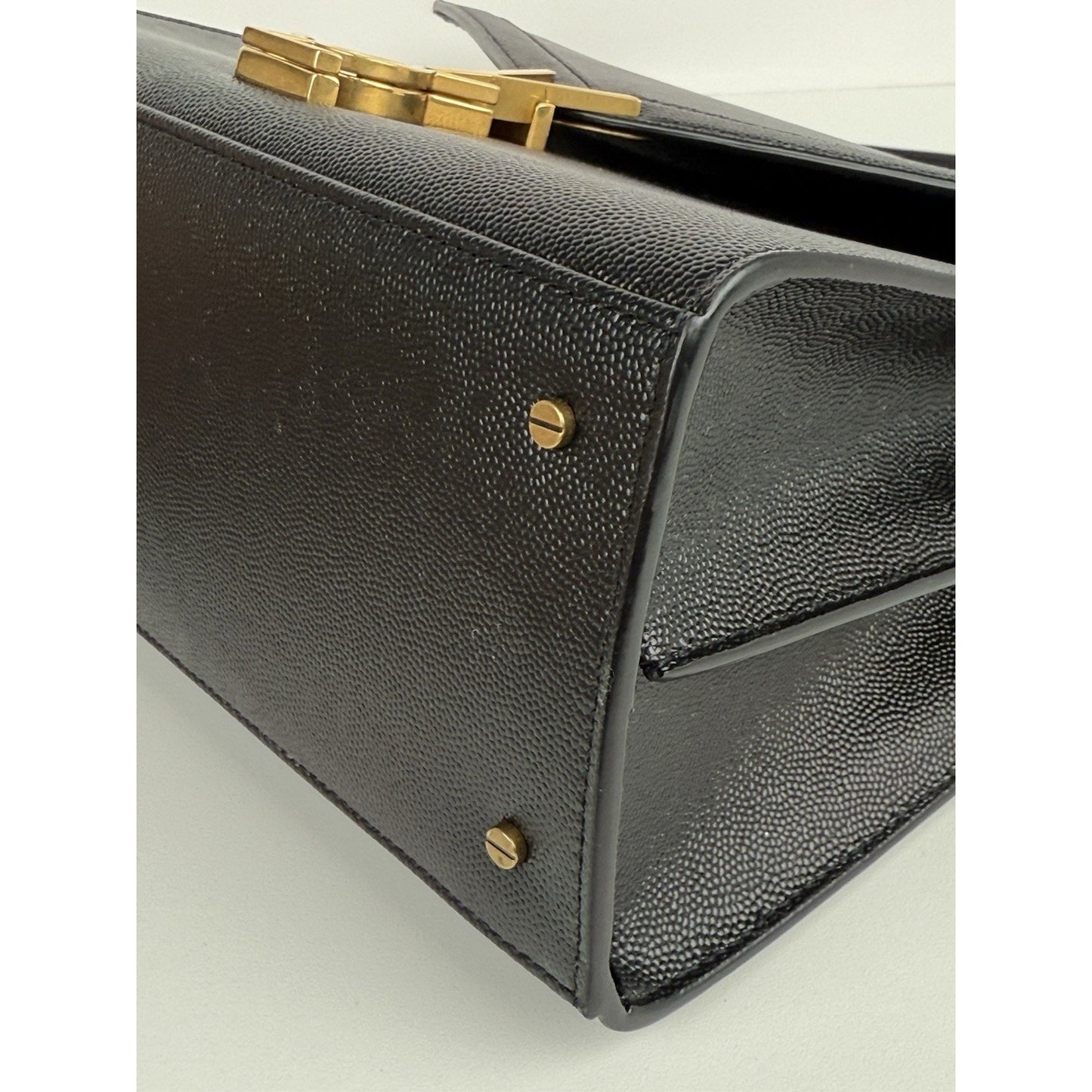 Saint Laurent Cassandra Mini Top Handle Women's Bag in Grain Embossed Leather