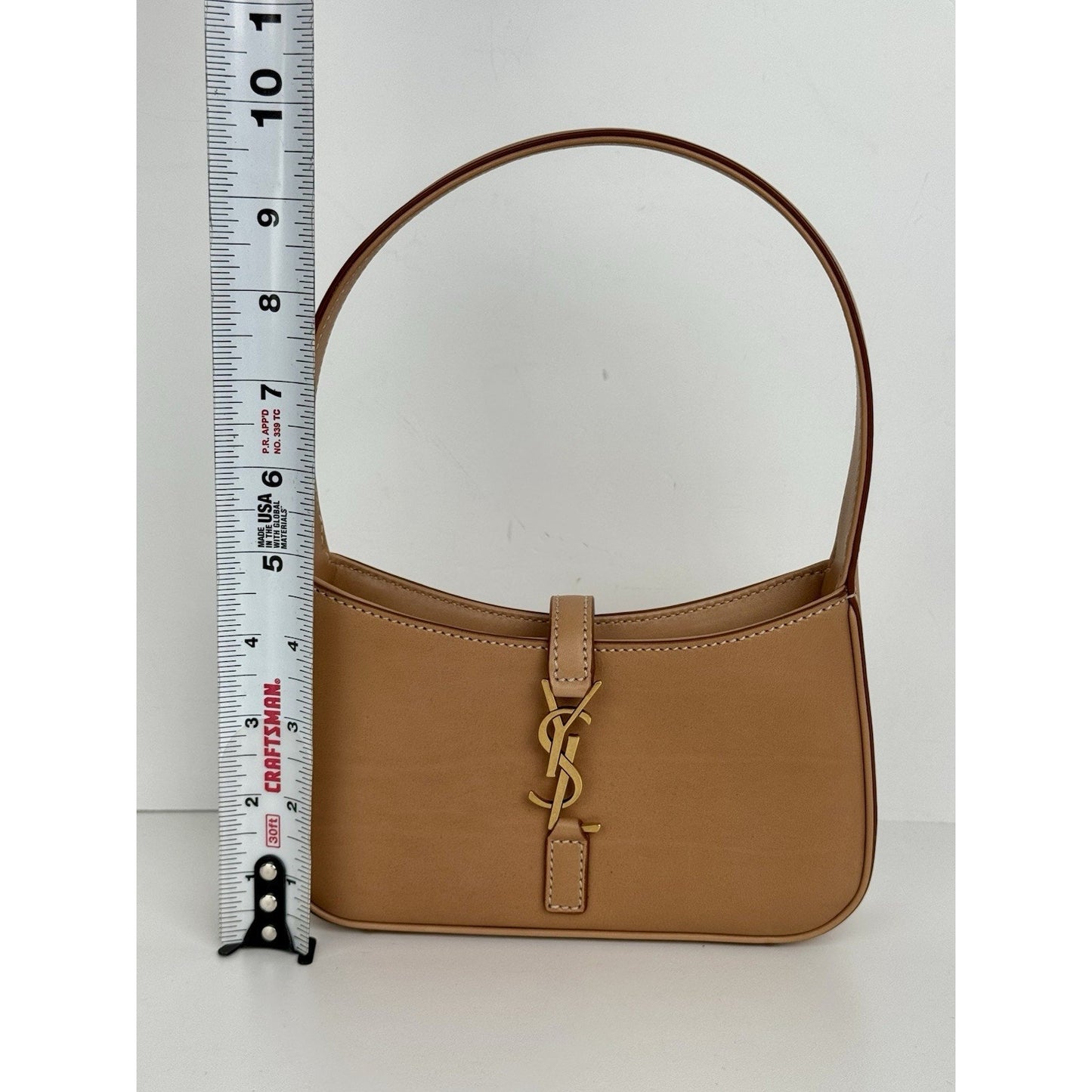 Saint Laurent Le 5 A 7 Brown Leather Top Handle Bag (2)