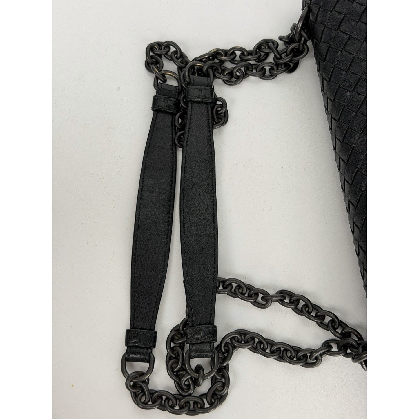 Bottega Veneta Olimpia Bag Medium in Black Nappa Intrecciato Leather S03