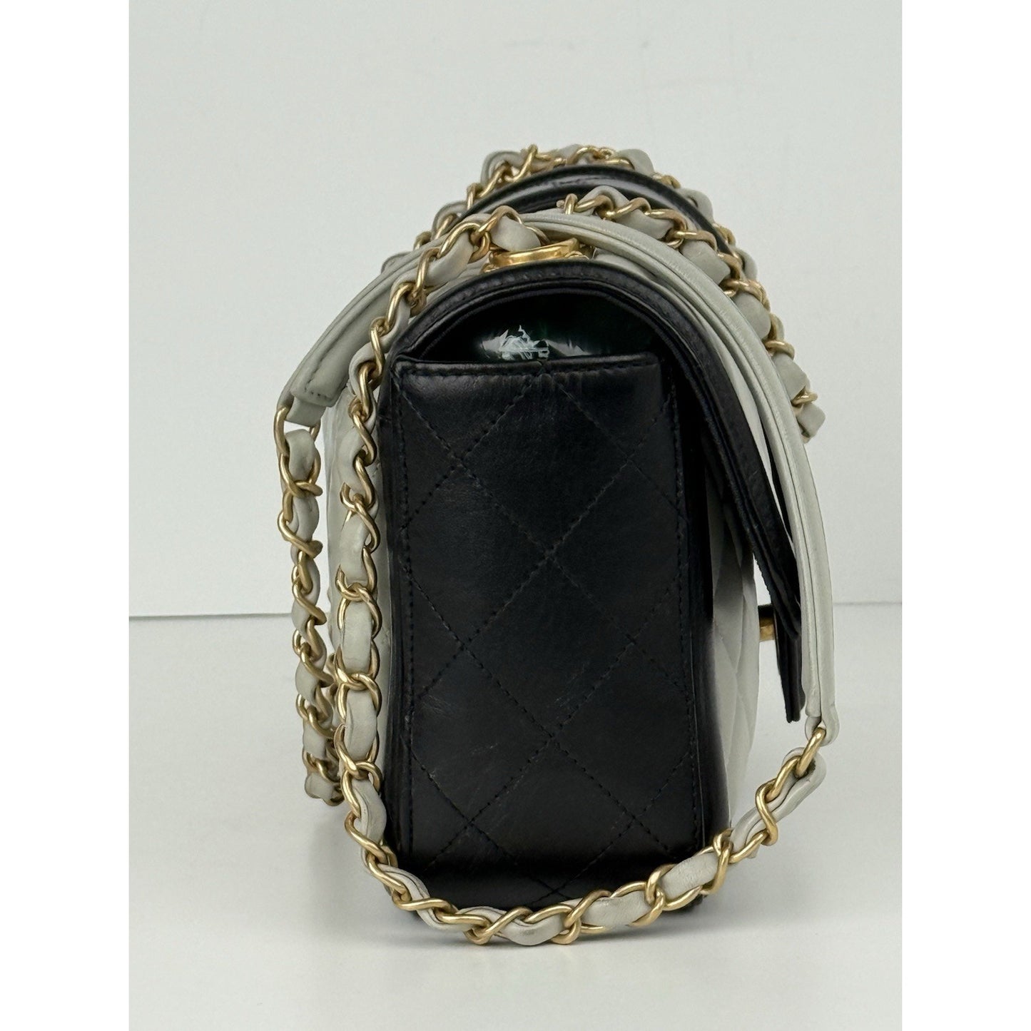 CHANEL Elegant CC Medium Lambskin Leather Quilted Flap Shoulder Bag
