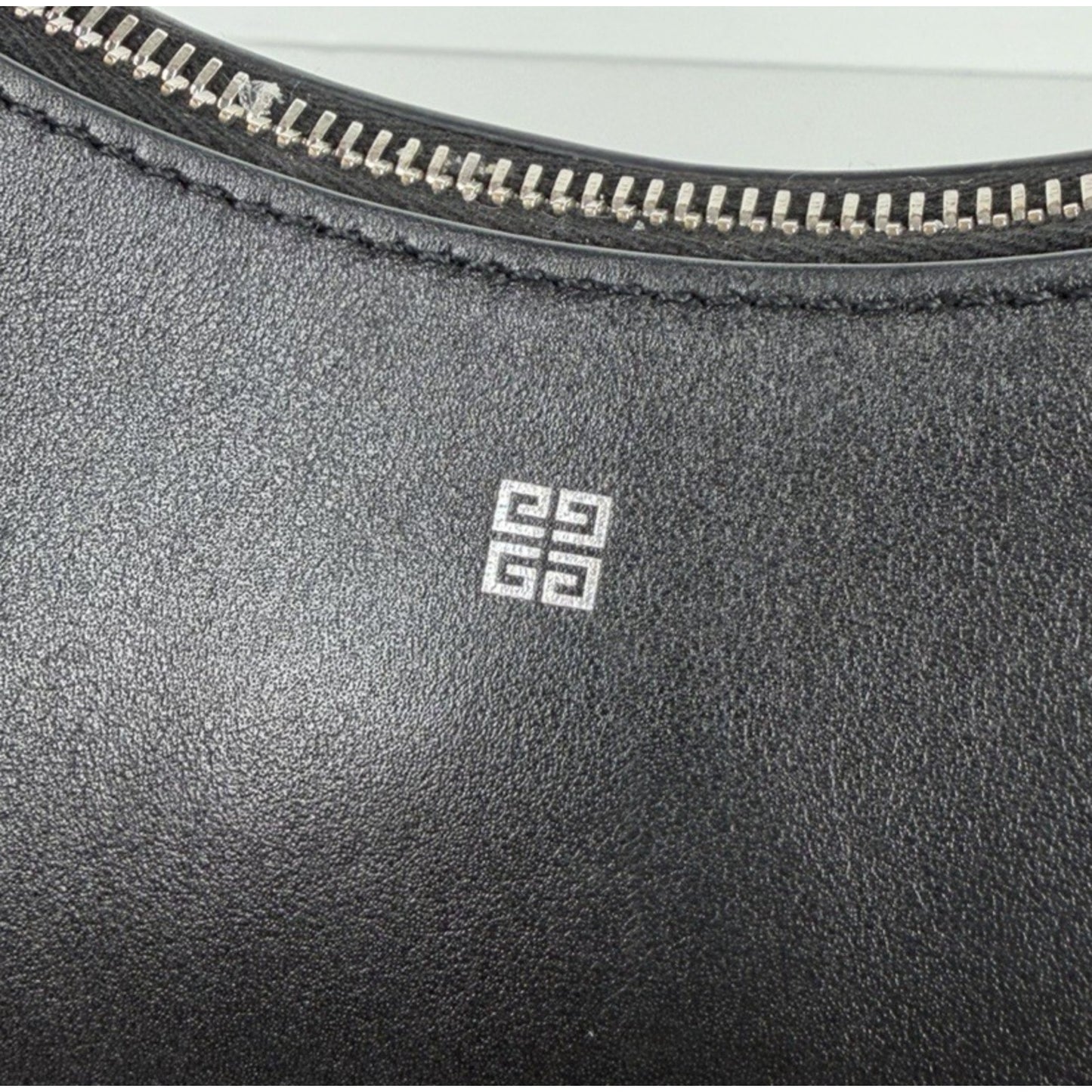 Givenchy Moon Cut Out Hobo Small Bag in Black Classic Smooth Leather S-08
