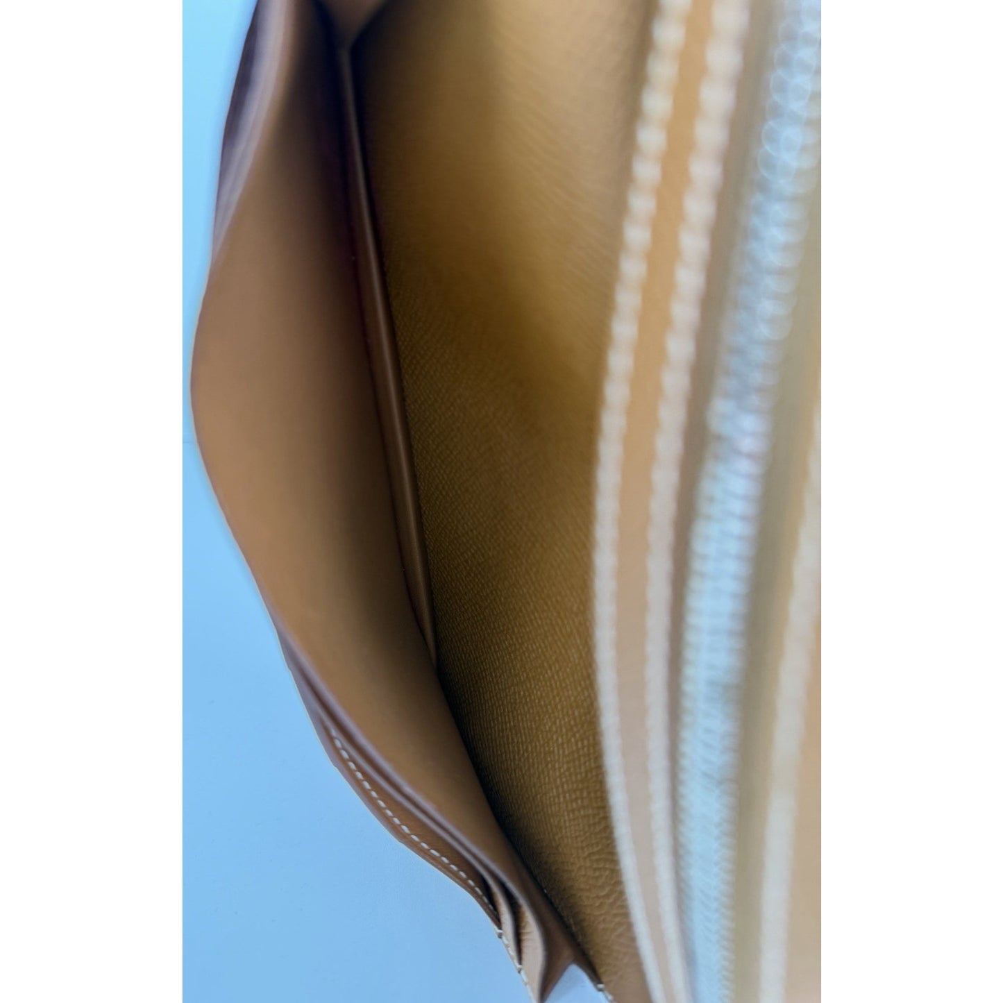 Hermes Bearn Soufflet Long Wallet in Gold Epsom Leather 2022