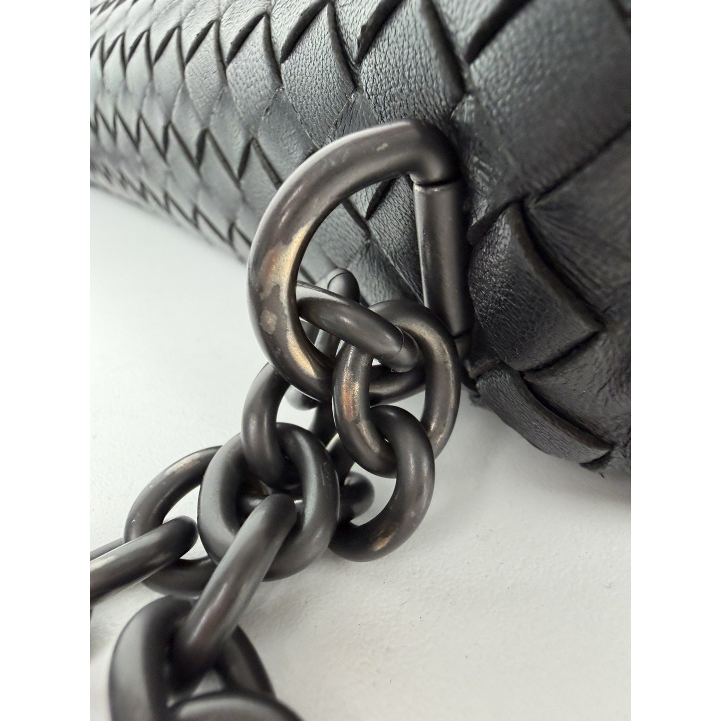 Bottega Veneta Olimpia Bag Medium in Black Nappa Intrecciato Leather S03