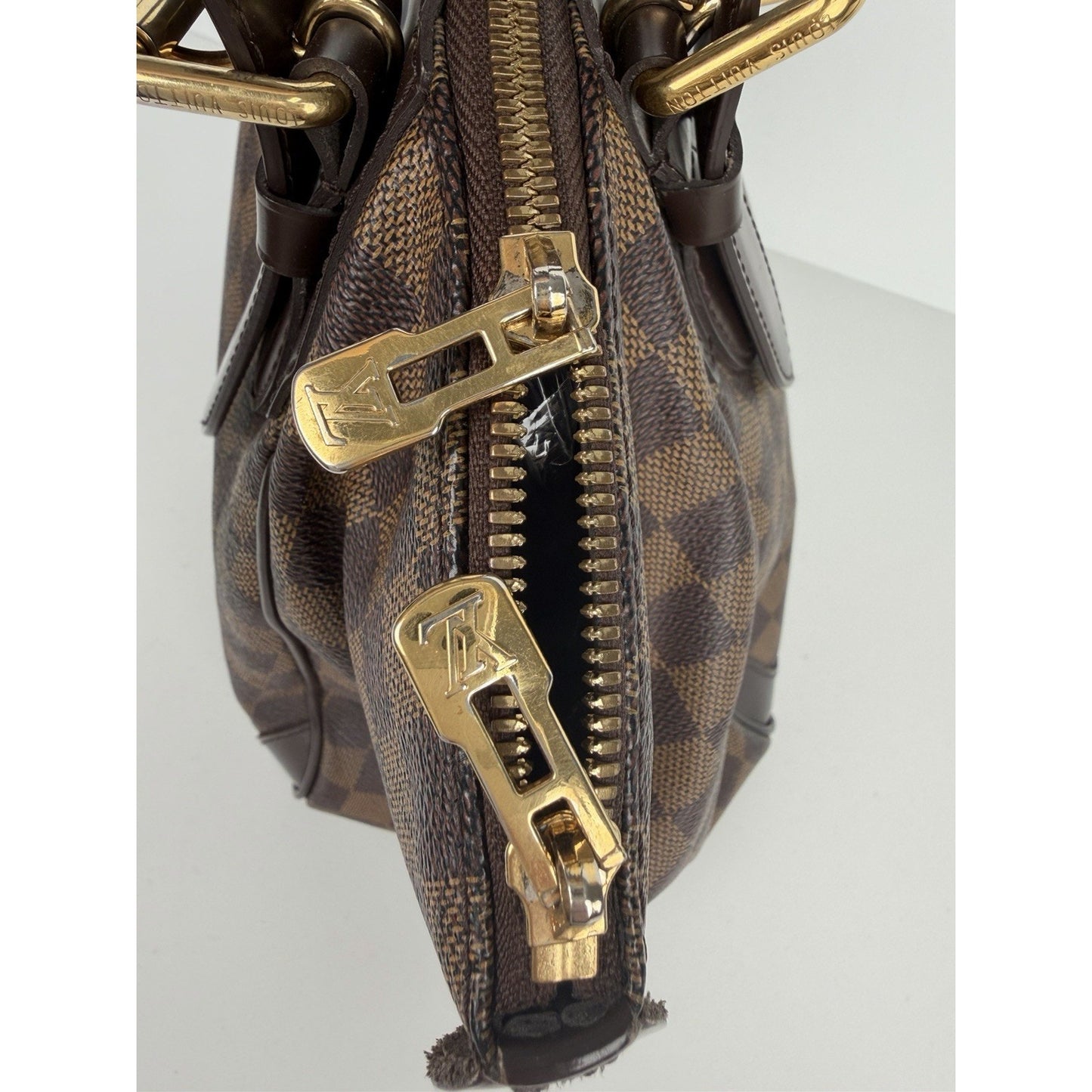 Louis Vuitton Verona MM Damier Ebene Shoulder Bag Brown Coated Canvas 2010 S14