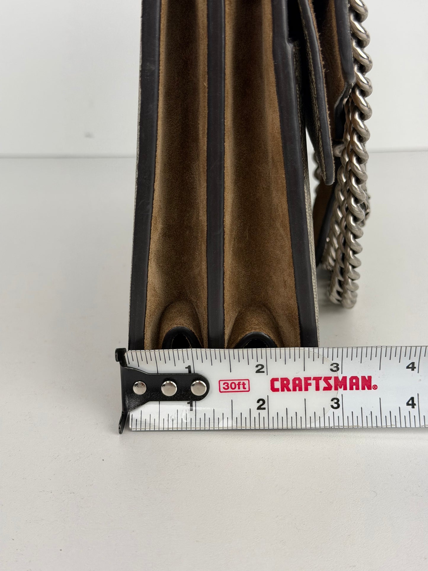 Gucci Dionysus Shoulder Bag Medium in Brown GG Supreme Coated Canvas YS-09