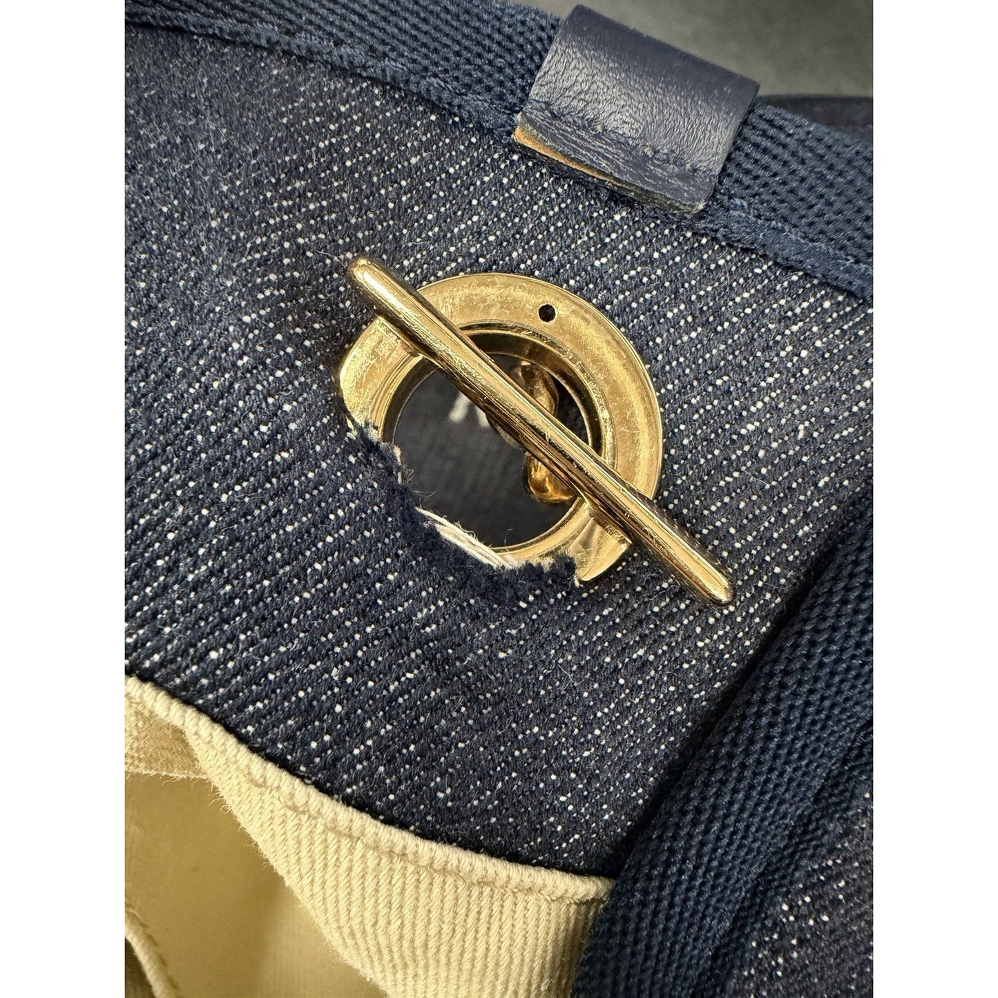 Chanel Deauville Medium Shopping Tote Bag in Denim Canvas 2013 "CC" Logo D1