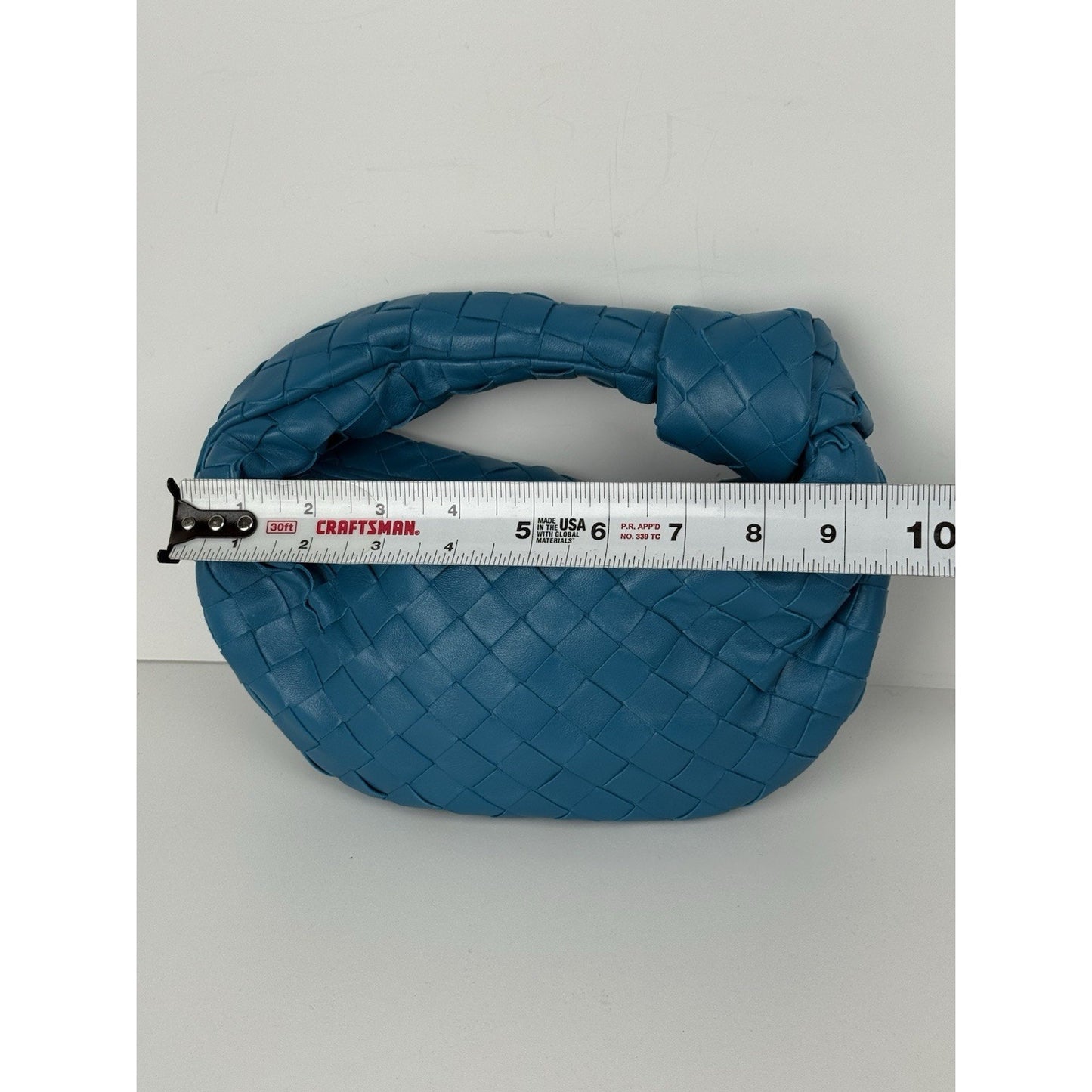 Bottega Veneta Jodie Mini Knotted Intrecciato Leather Bag in Blue