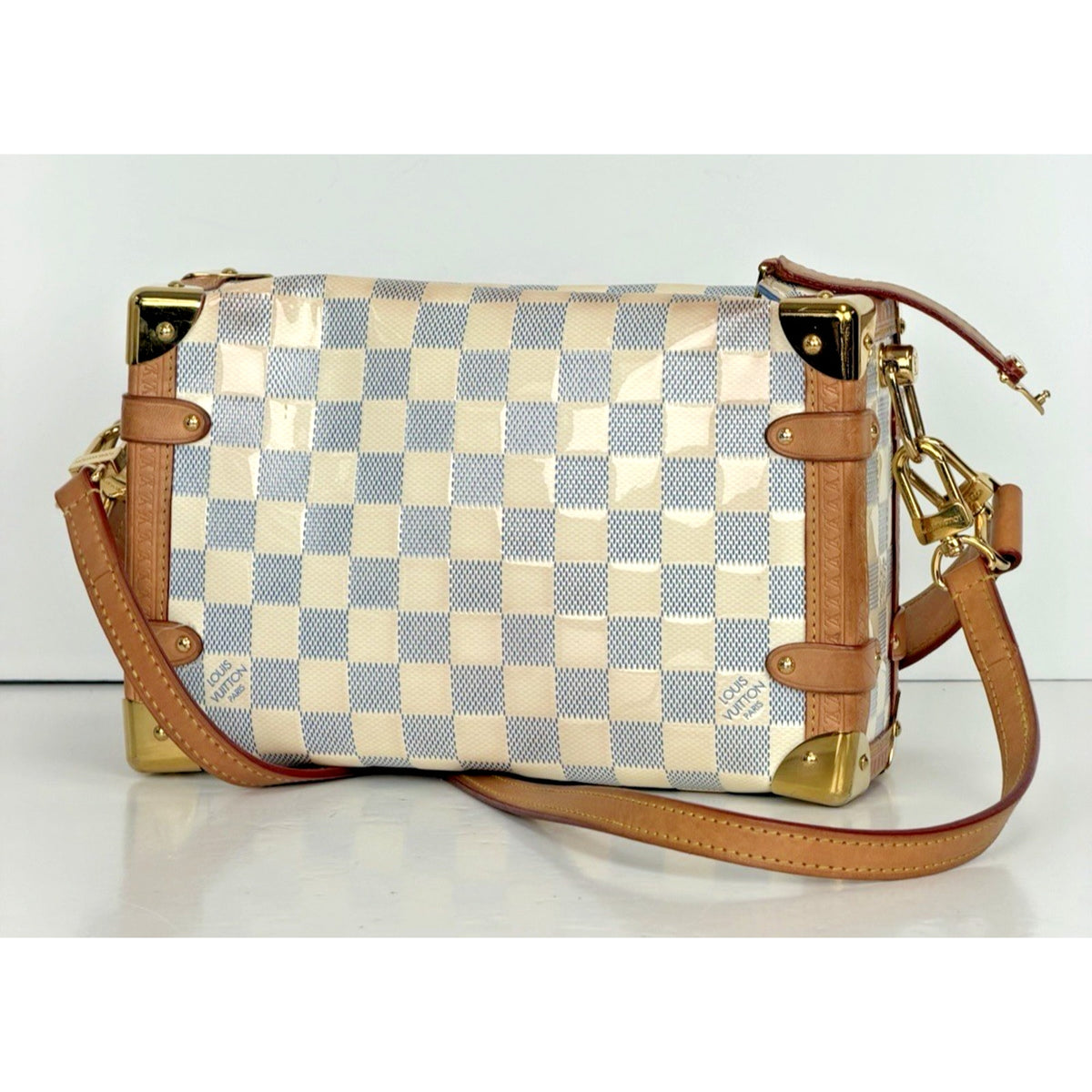 Louis Vuitton Side Trunk MM in Damier Vernis Calfskin Patent Leather NFC D2