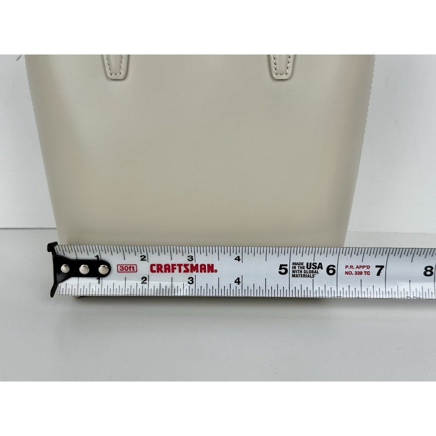 Saint Laurent Mini Toy Shopping Tote Cream Leather Bag (3)