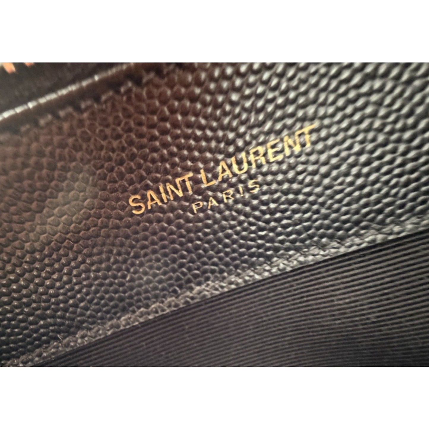 Saint Laurent Monogram Large Shopping Bag in Black Grain de Poudre Leather D9