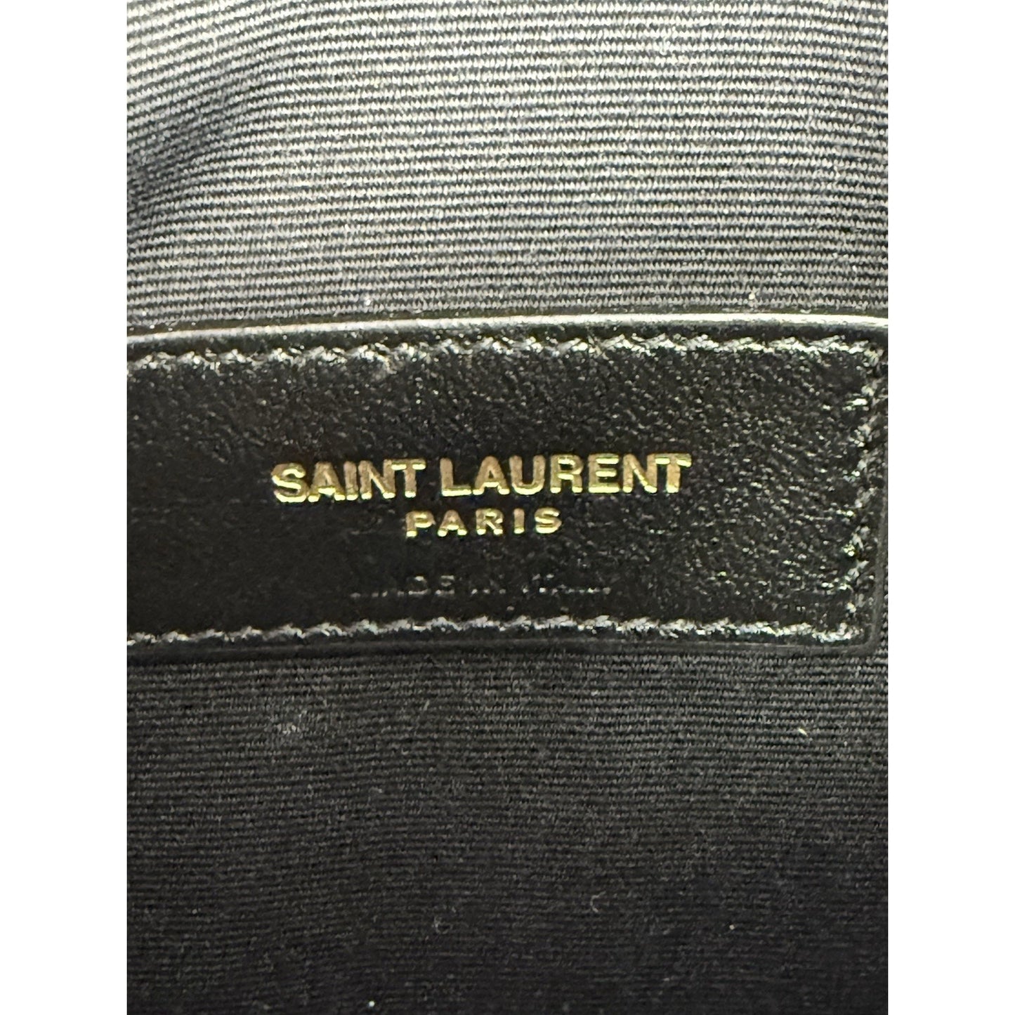 Saint Laurent Grain Black Leather Uptown Pouch