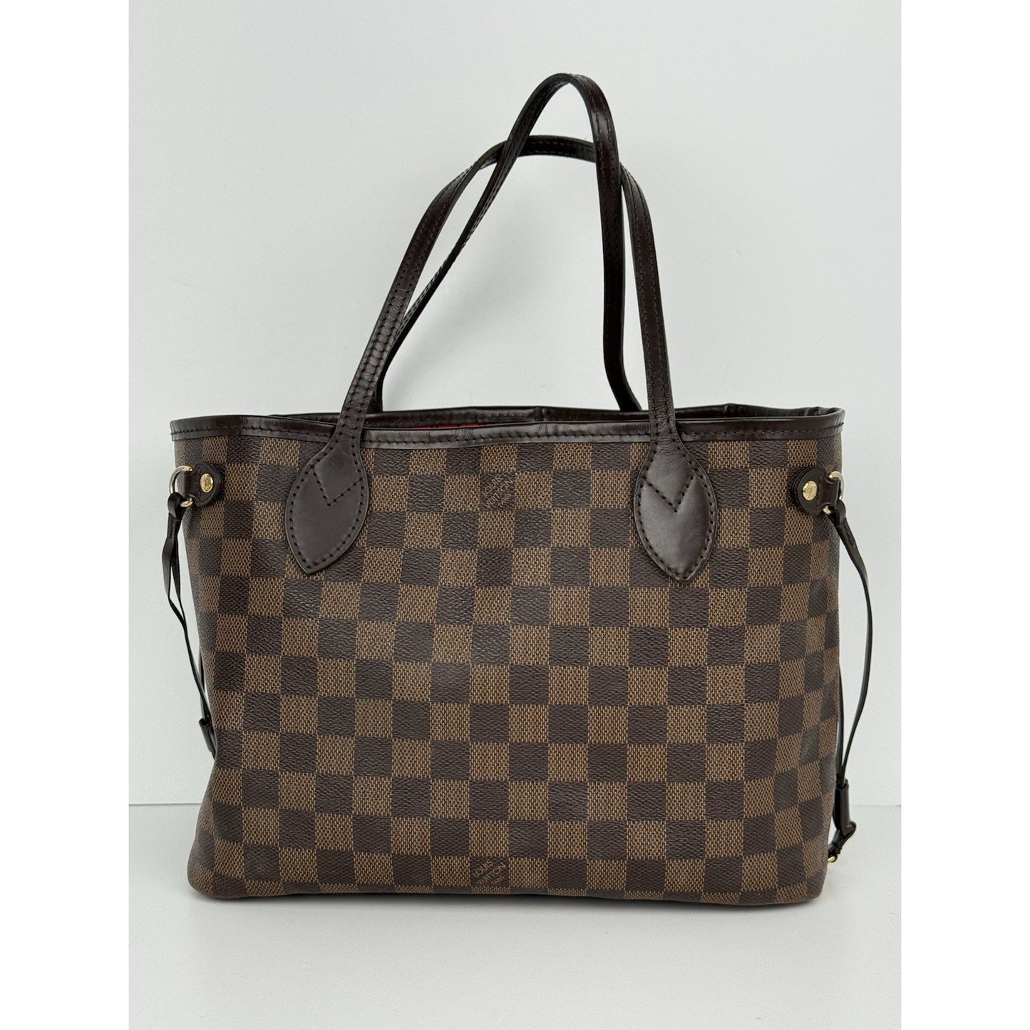 Louis Vuitton Neverfull Damier Ebene Tote PM Brown