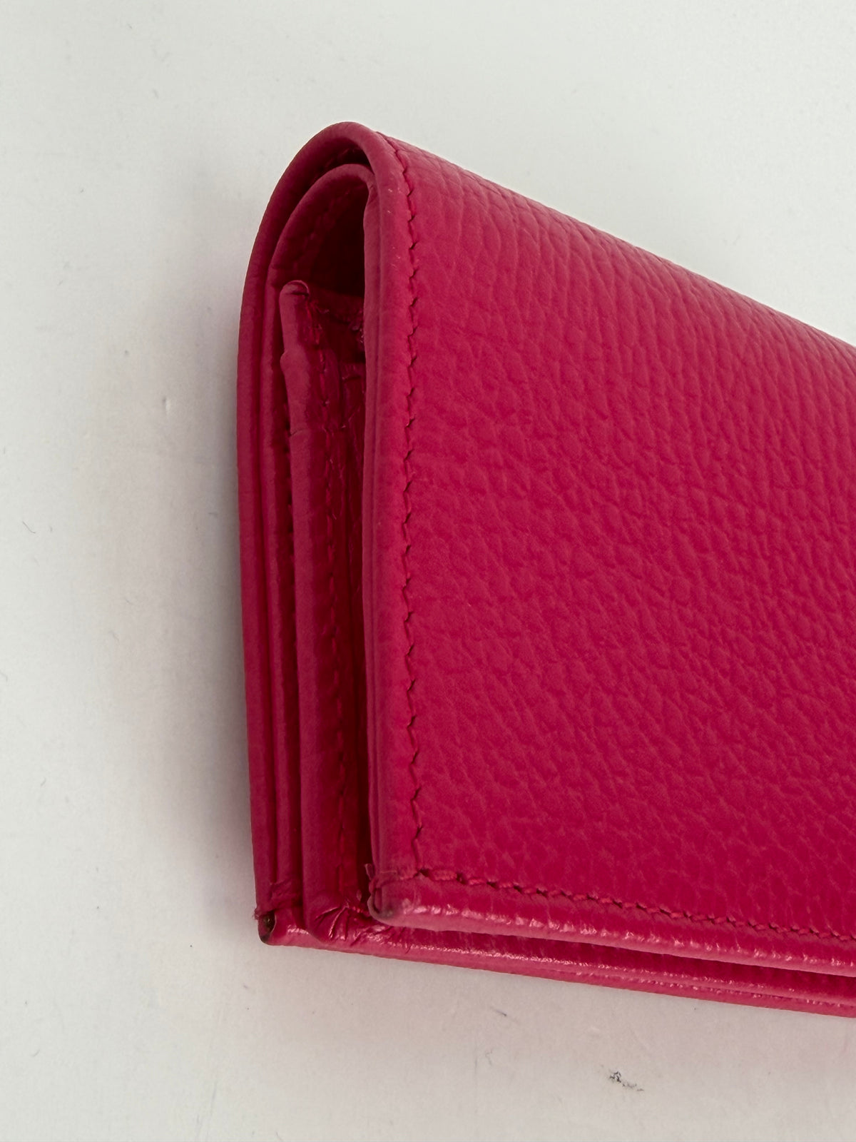 Gucci Butterfly Card Holder Wallet in Fuchsia Leather YK-3