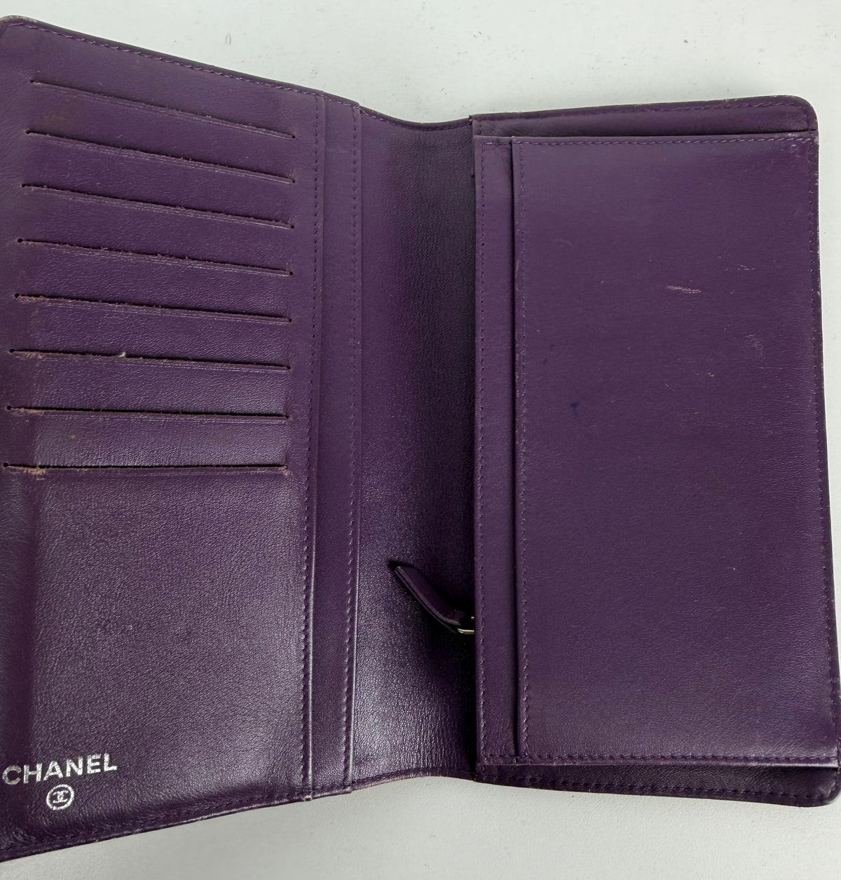 Chanel Quilted Patent Leather Wallet in Shiny Burgundy 2011 K-3