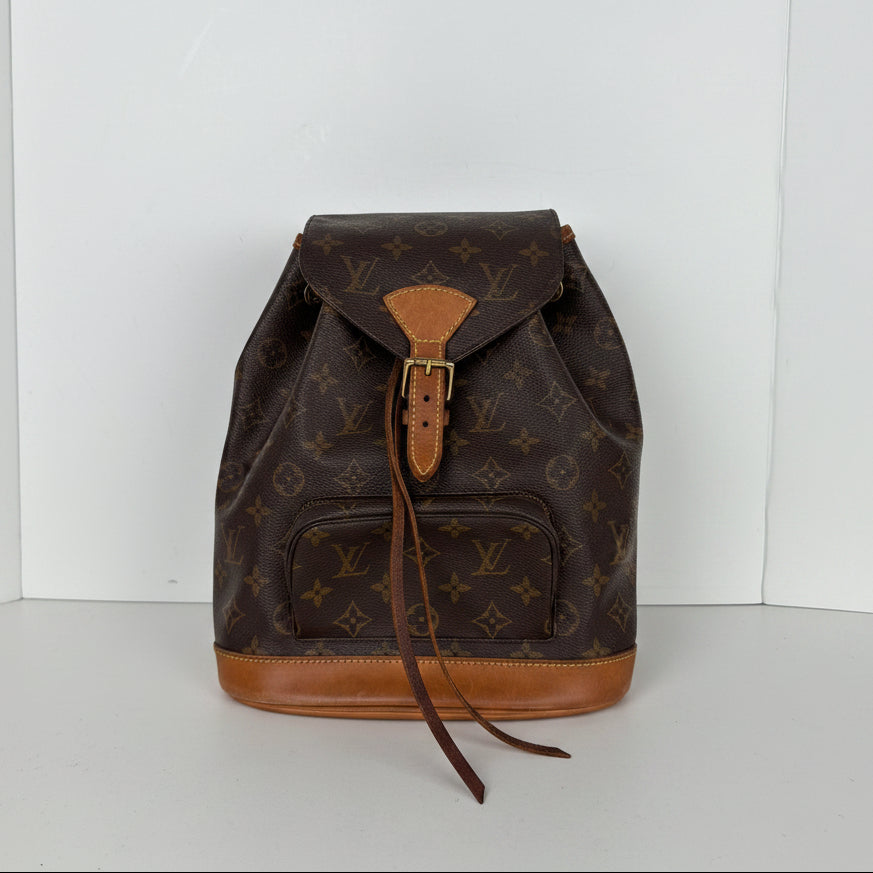 Louis Vuitton Monogram Montsouris Backpack Brown Coated Canvas 1999