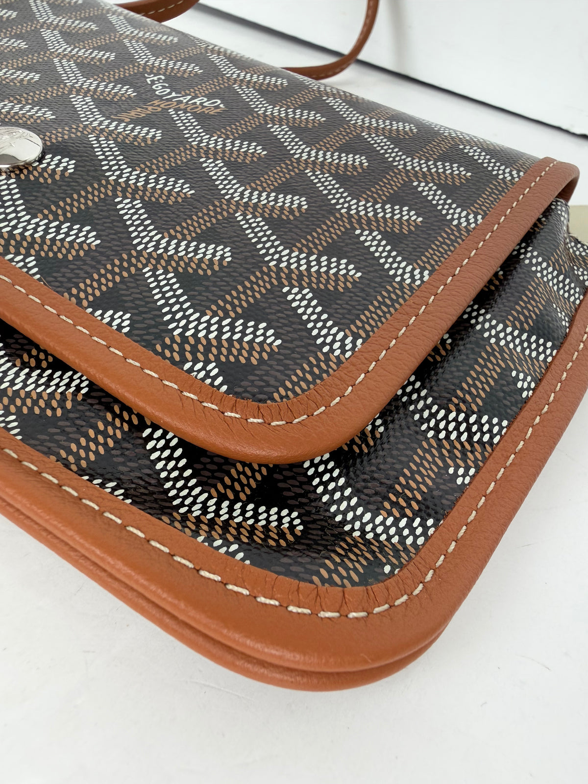 Goyard Goyardine Plumet Wallet Clutch in Brown Coated Canvas YF5
