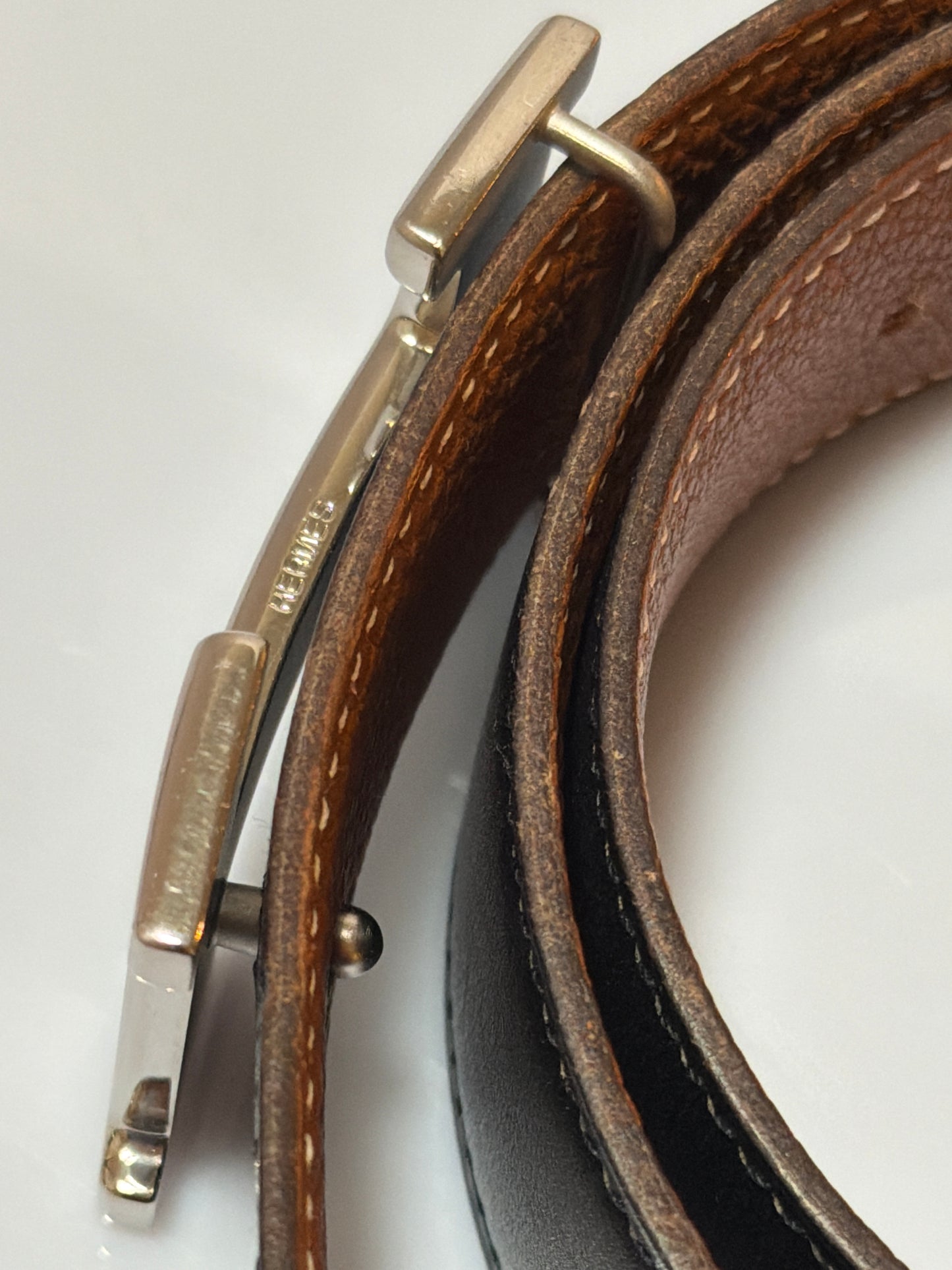 Hermes Constance Reversible Belt 75 F in a Square