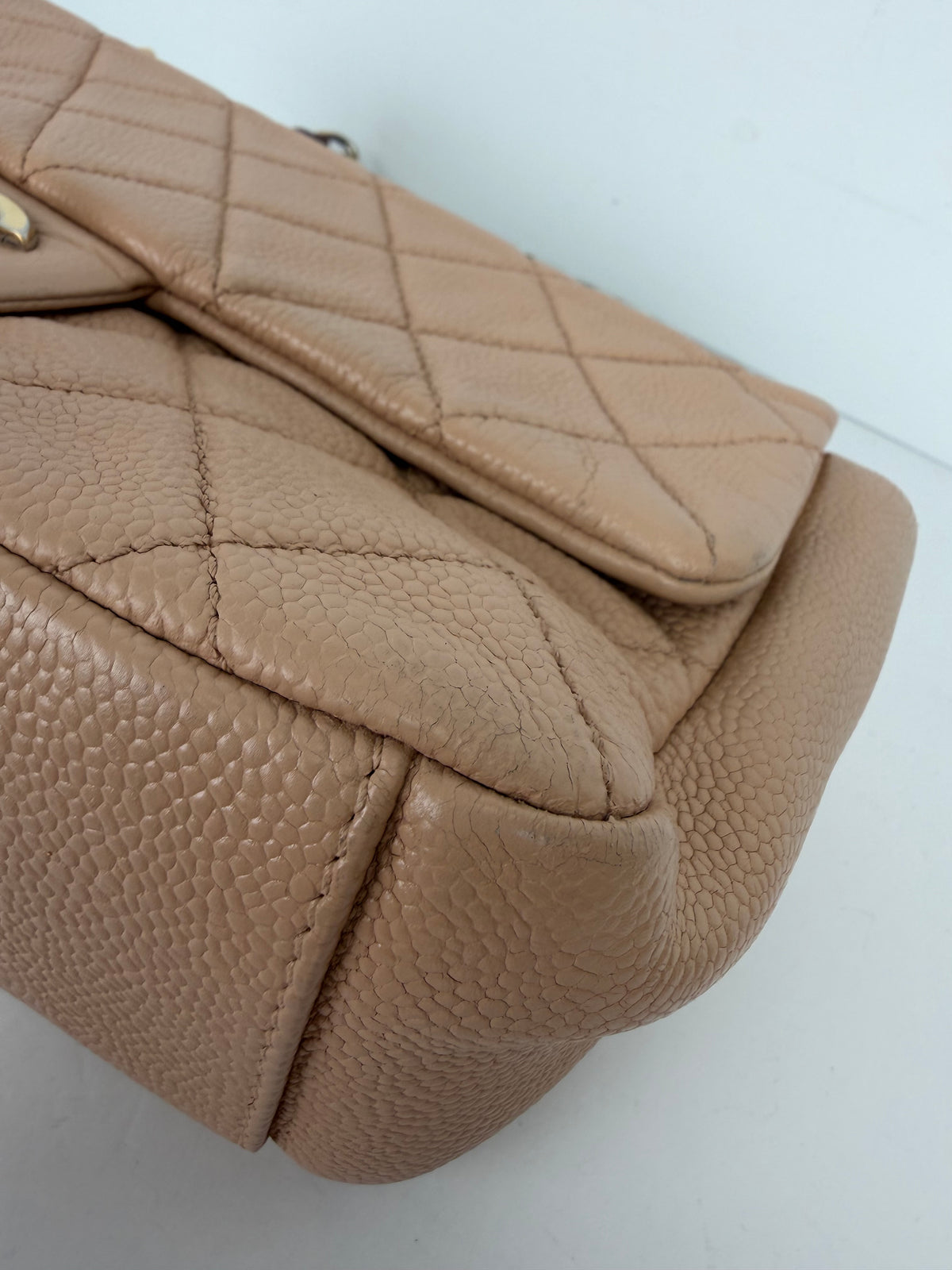 Chanel Trapezio Flap Bag in Quilted Beige Leather 2012-2013 YF1