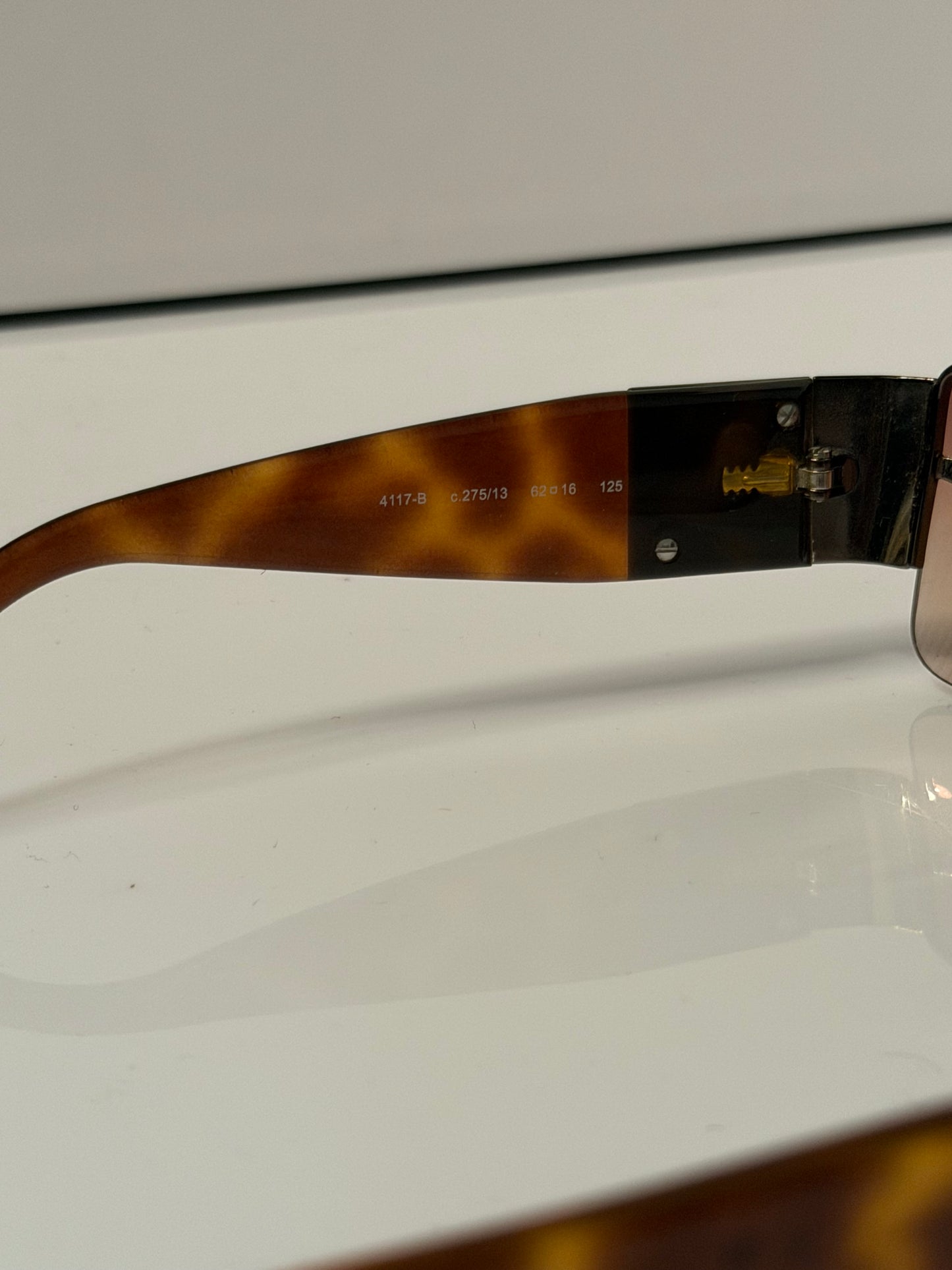Chanel Interlocking CC Logo Tortoise Shield Sunglasses