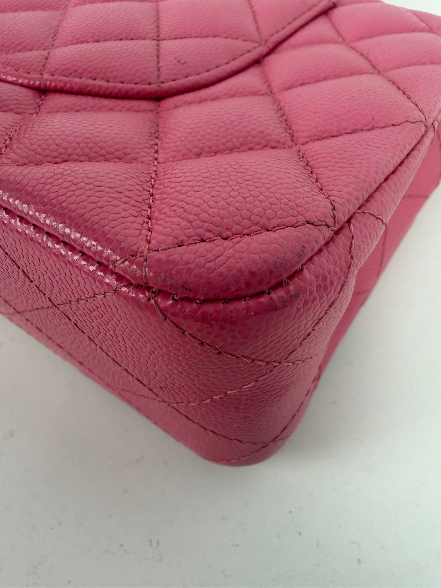 Chanel Classic Double Flap Bag Small in Pink Caviar Leather 2019 YE-1
