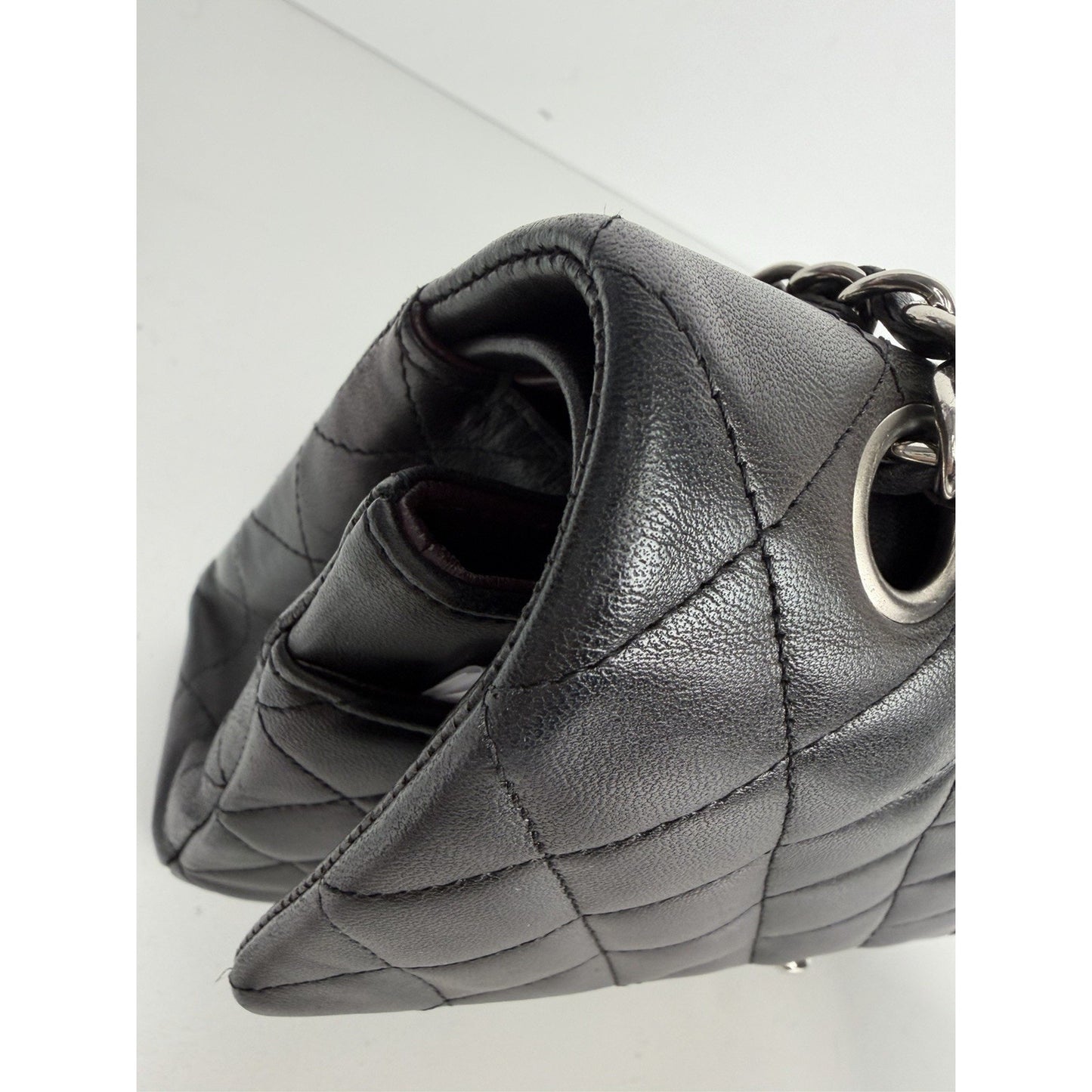 CHANEL Classic Double Flap Bag Medium Black Caviar Leather 2011