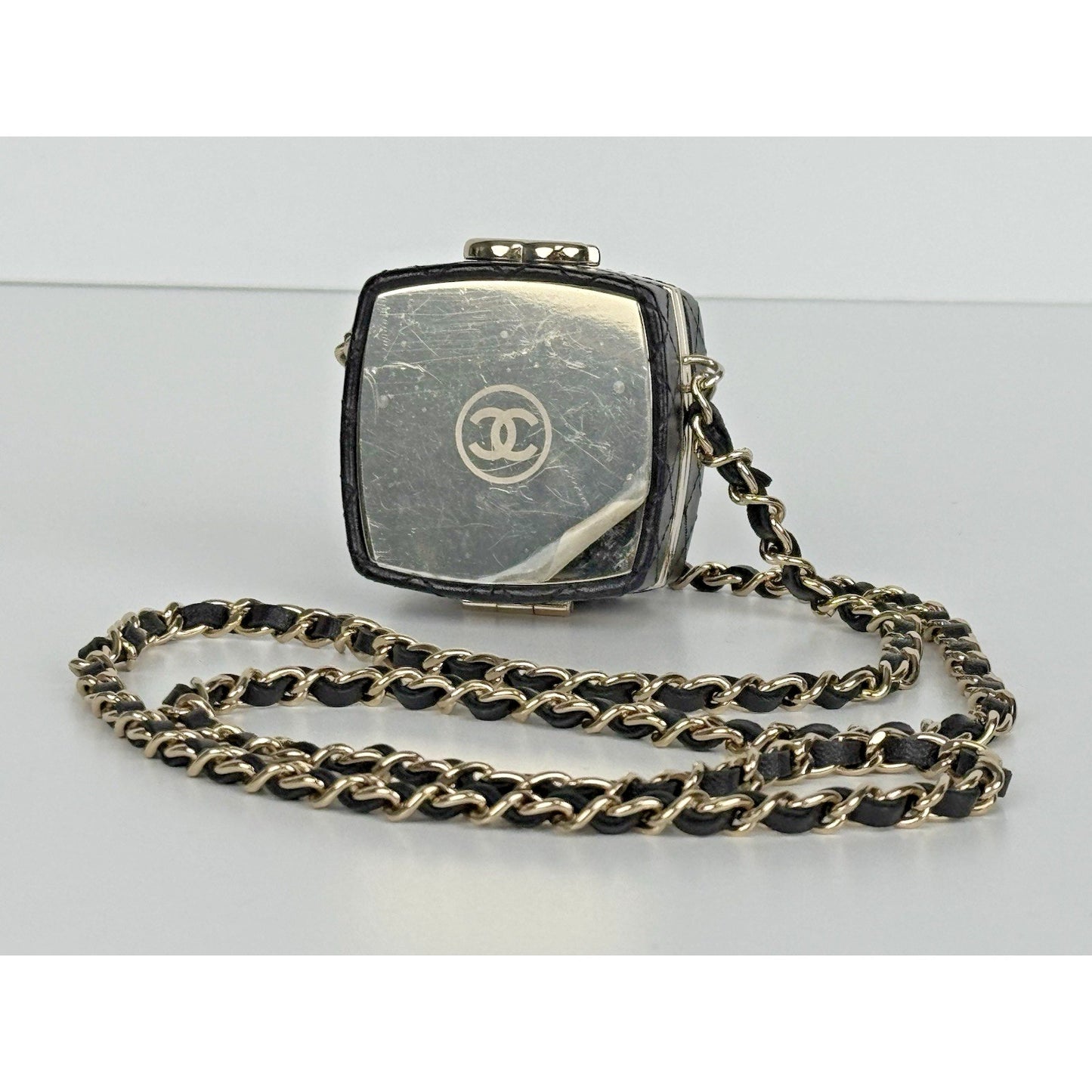 Chanel AP2425 Chain Clutch In Black Lambskin Leather