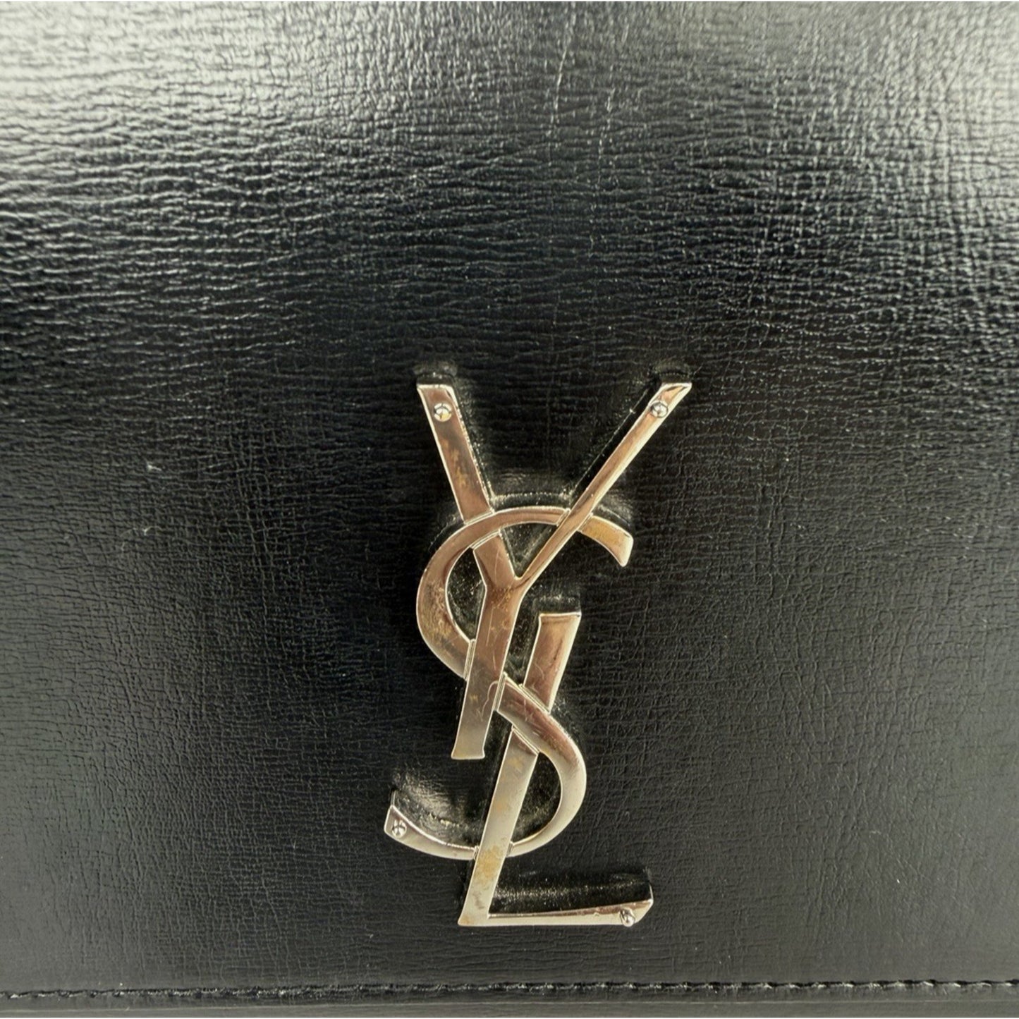Saint Laurent Sunset Chain Crossbody Bag Medium in Black Leather with SH S11