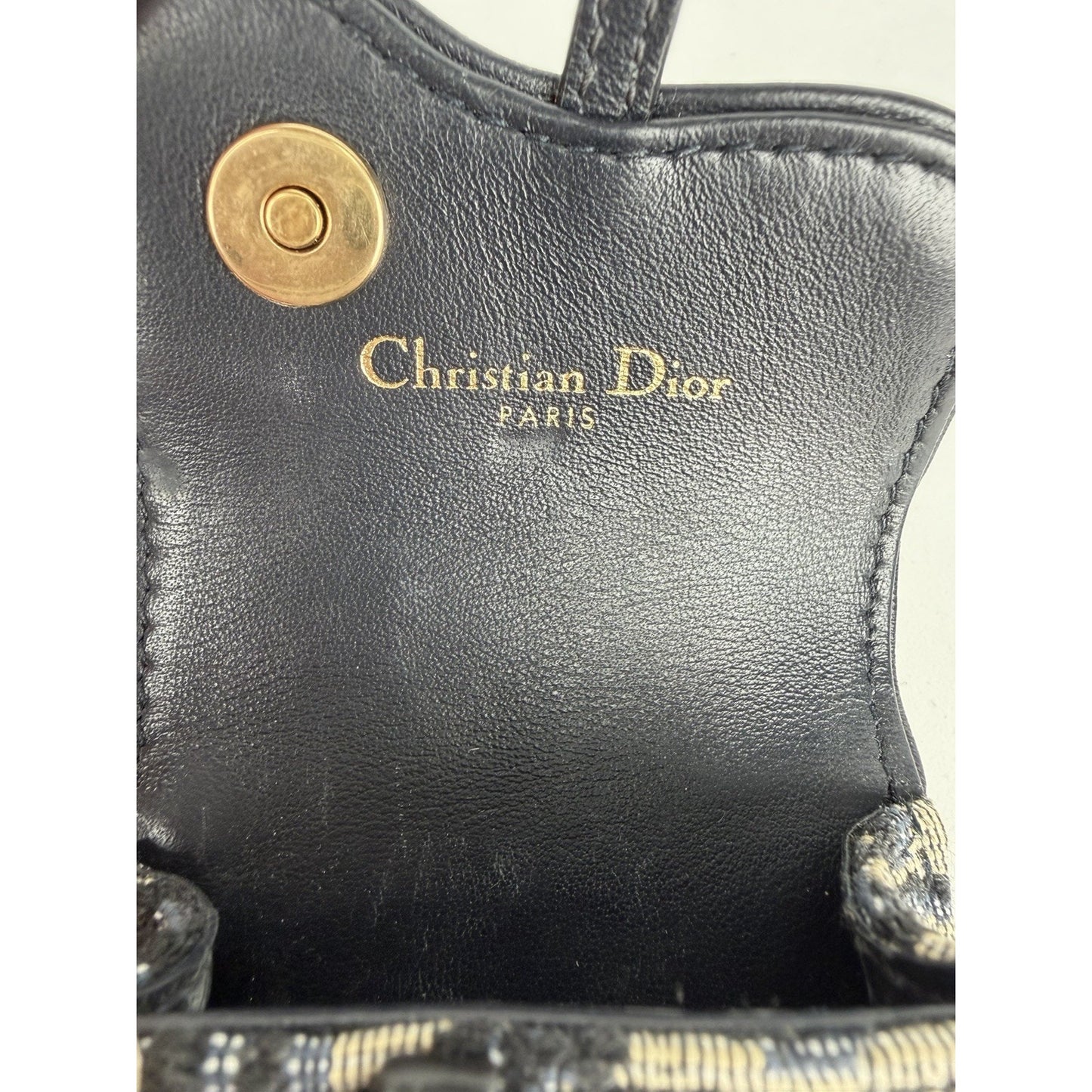 Christian Dior Saddle Airpods Pro Case in Blue Oblique Jacquard Canvas K1