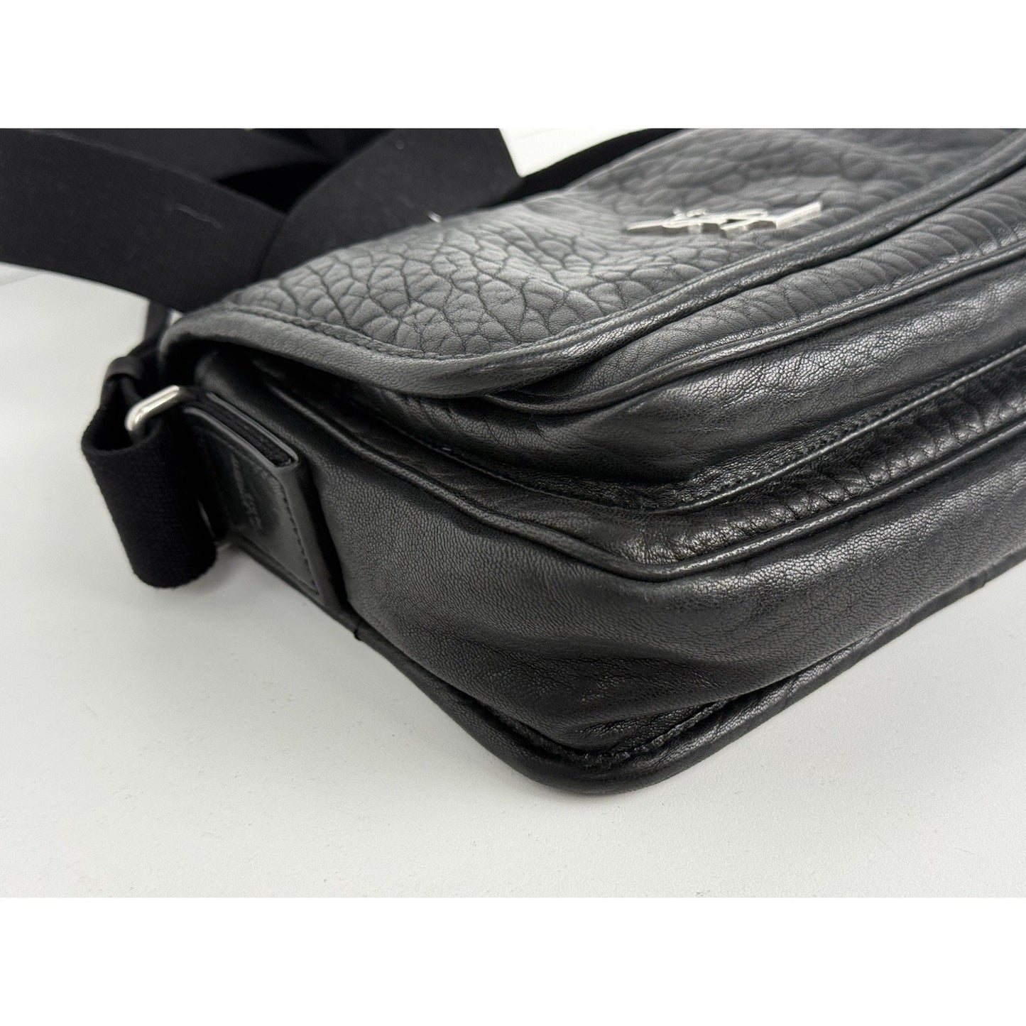 Saint Laurent Niki Messenger Bag Black with Silver Hardware B-2