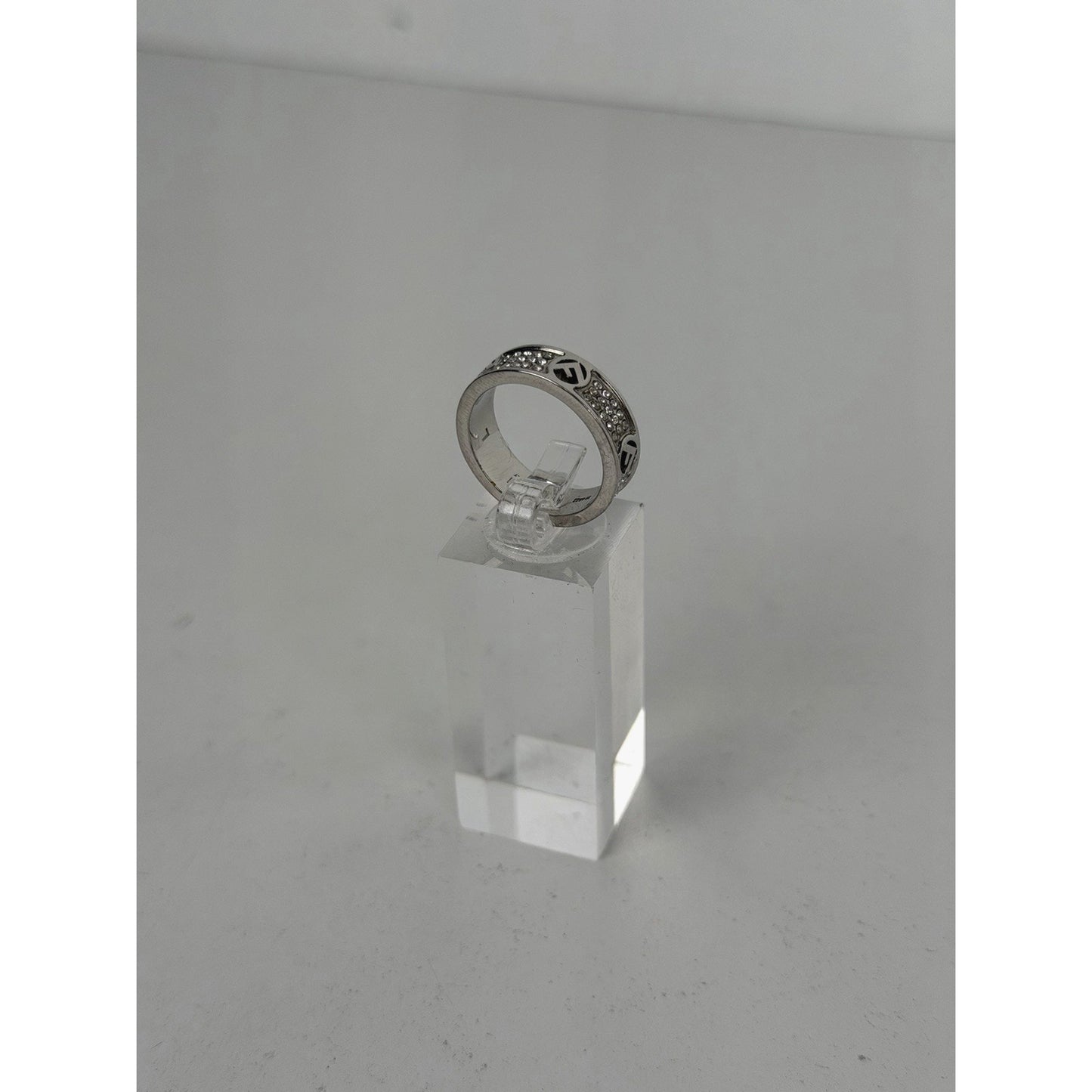 Fendi F Is Fendi Ring Palladium-Finish Metal Size 8 K1