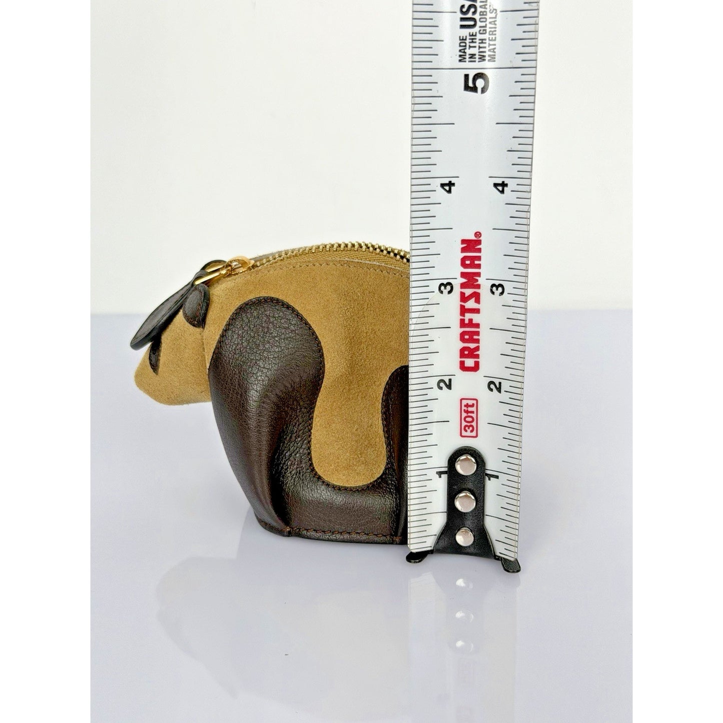 Loewe Panda Leather Suede Coin Purse