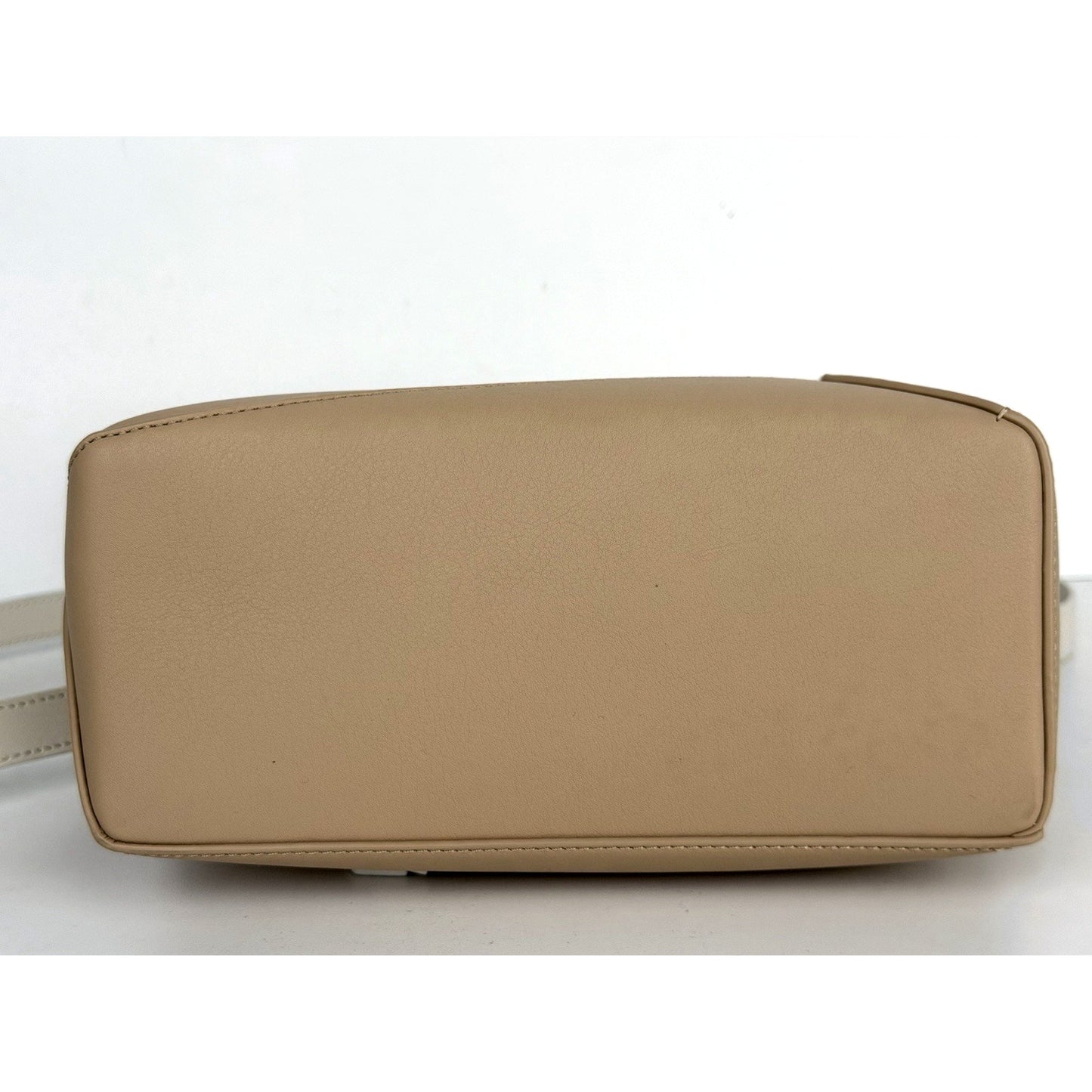 LOEWE Puzzle Edge Shoulder Bag Small in Beige and White Calfskin Leather F3