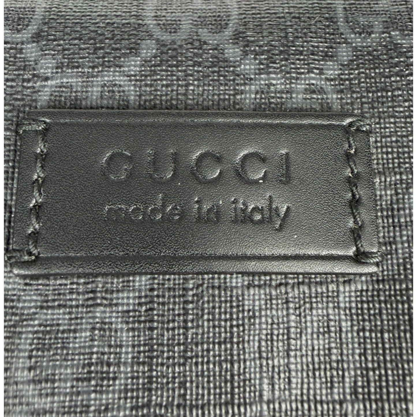 Gucci GG Black Medium Duffle Bag with Leather Trim