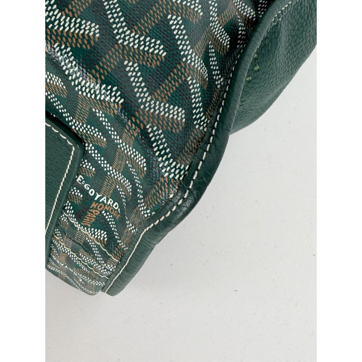 Goyard Sac Hardy PM Tote Bag in Green Goyardine Coated Canvas with Pouch E-8