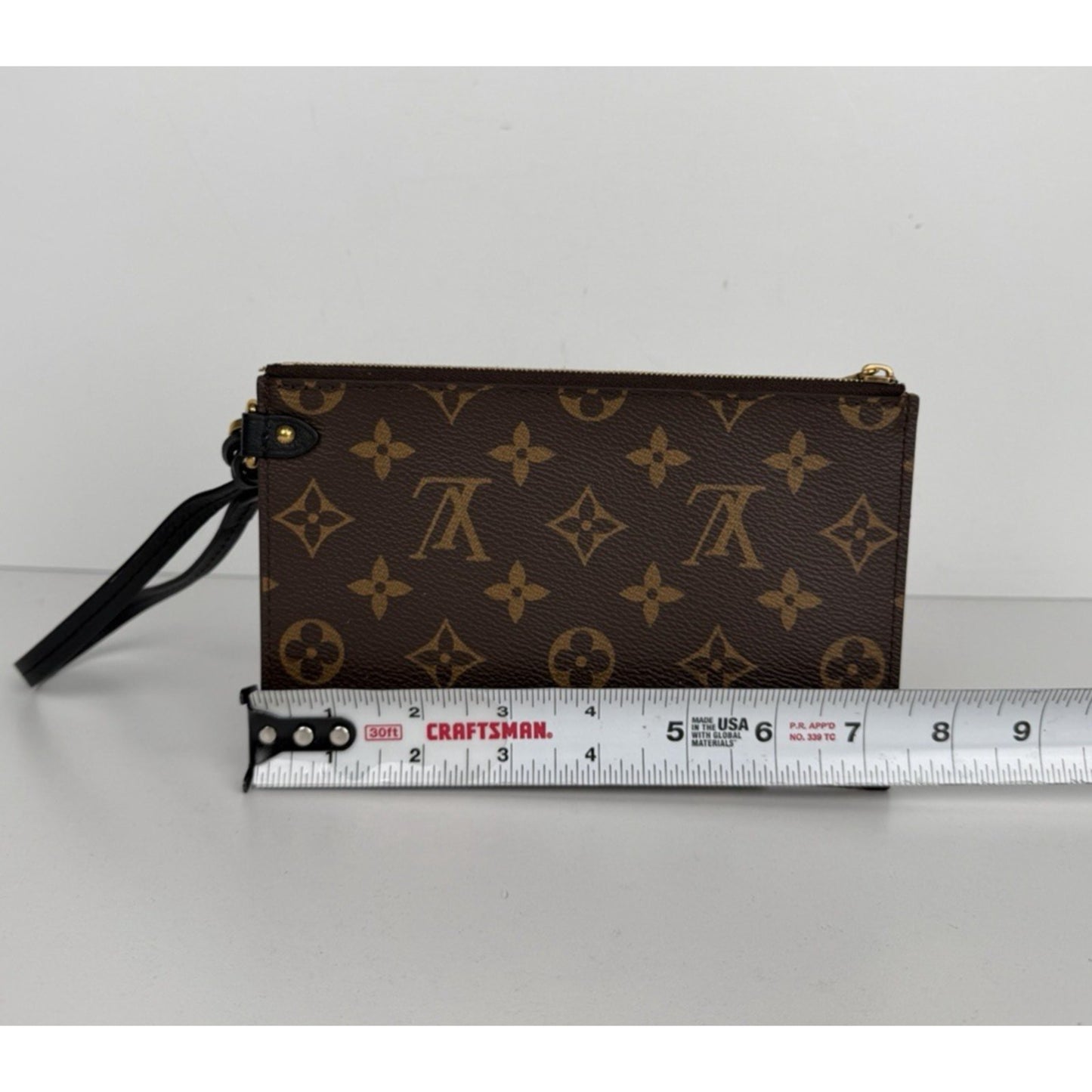 Louis Vuitton Neverfull Pochette PM in Brown Monogram Coated Canvas K2