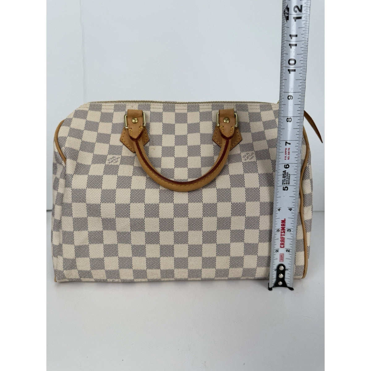 Louis Vuitton Speedy 30 Top Handle Bag in Damier Azur Coated Canvas 2007 S02