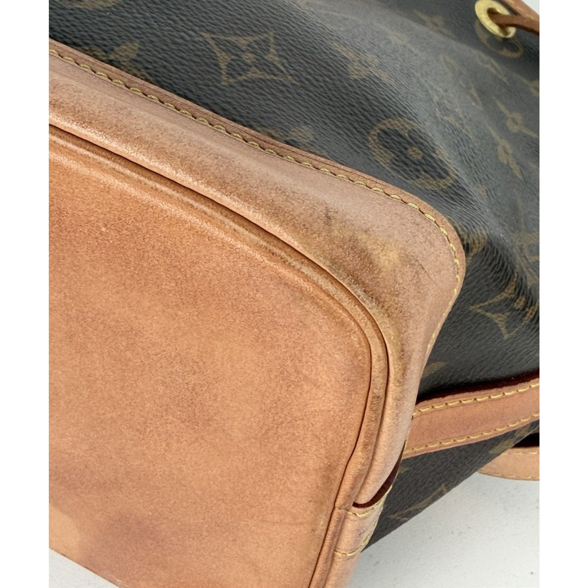 Louis Vuitton Noe BB Drawstring & Bucket Bag in Brown Coated Canvas NFC S-17