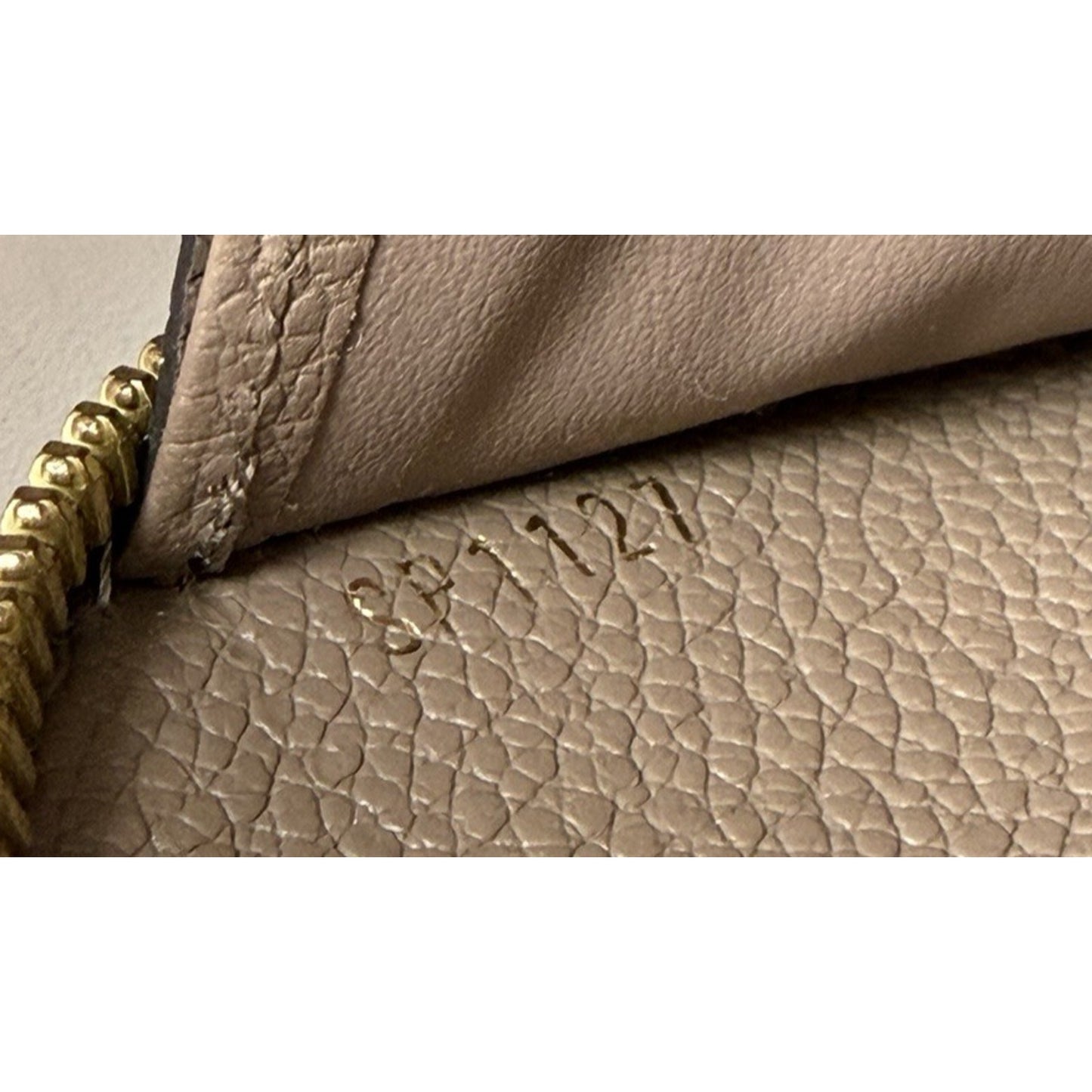 Louis Vuutton Zippy Wallet Beige Empreinte Leather & Monogram Pattern 2017 K1
