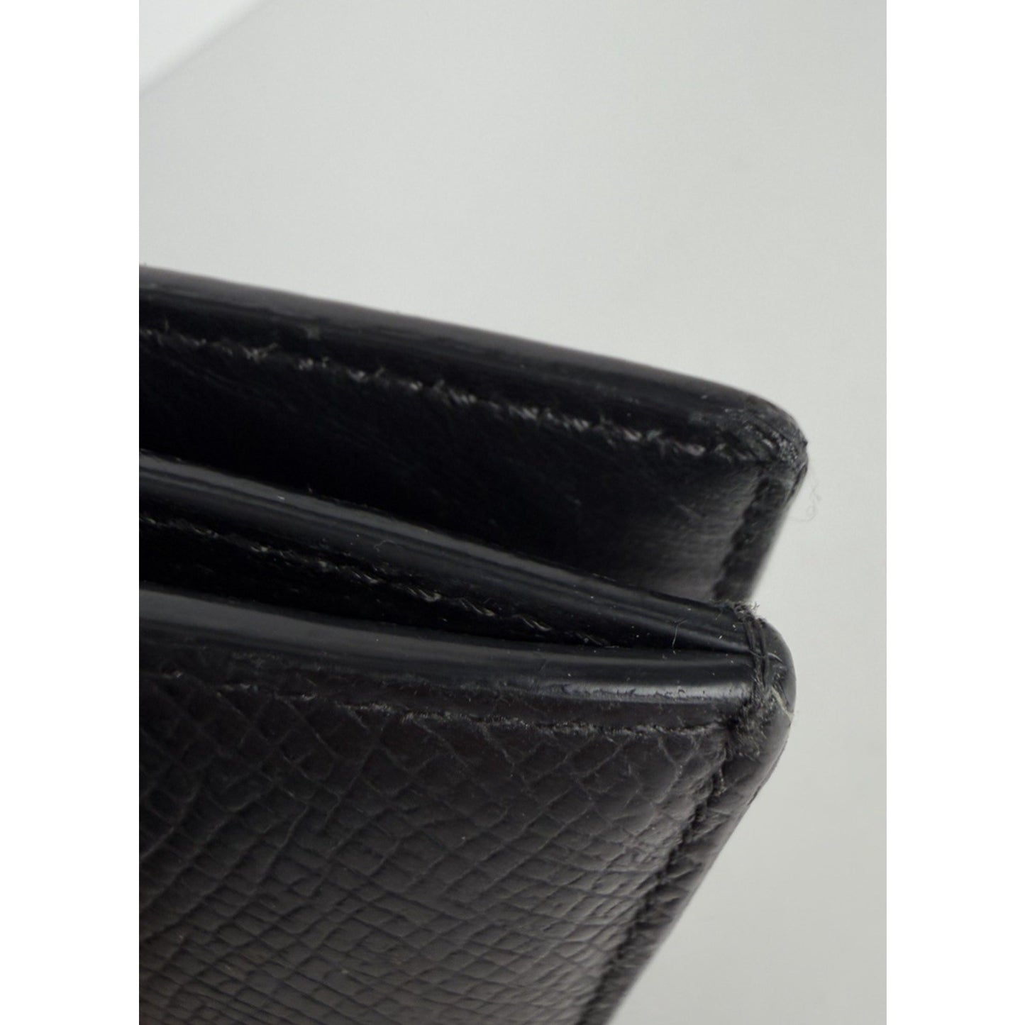 Celine Long Bifold Wallet Grained Calfskin Leather Black K1