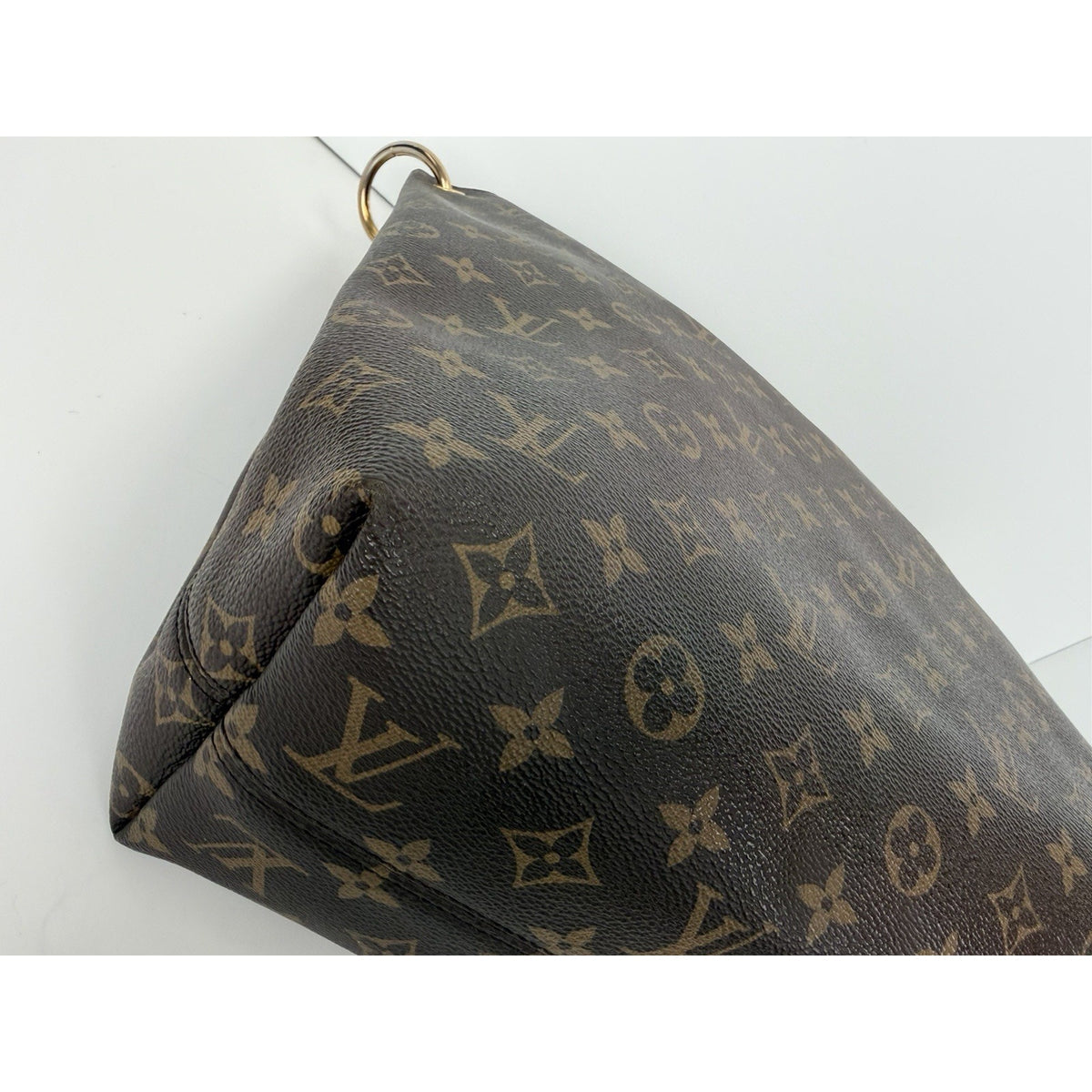 Louis Vuitton Graceful PM Tote Shoulder Bag Brown Monogram Coated Canvas 2017 F3