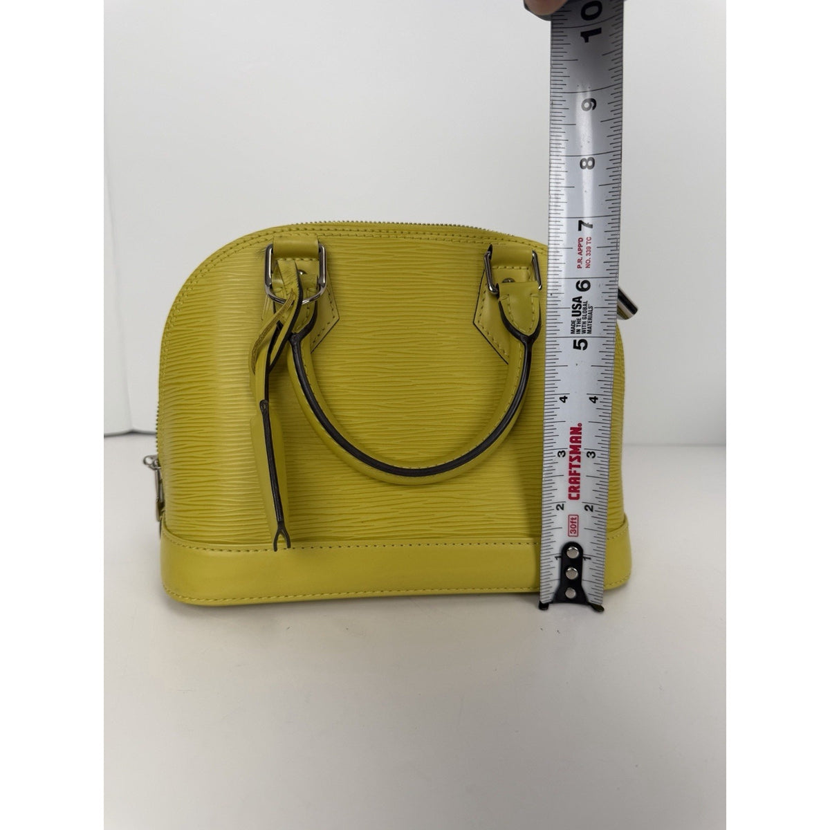 Louis Vuitton Alma BB Handbag in Yellow Epi Leather Silver-T Hardware 2014 S21