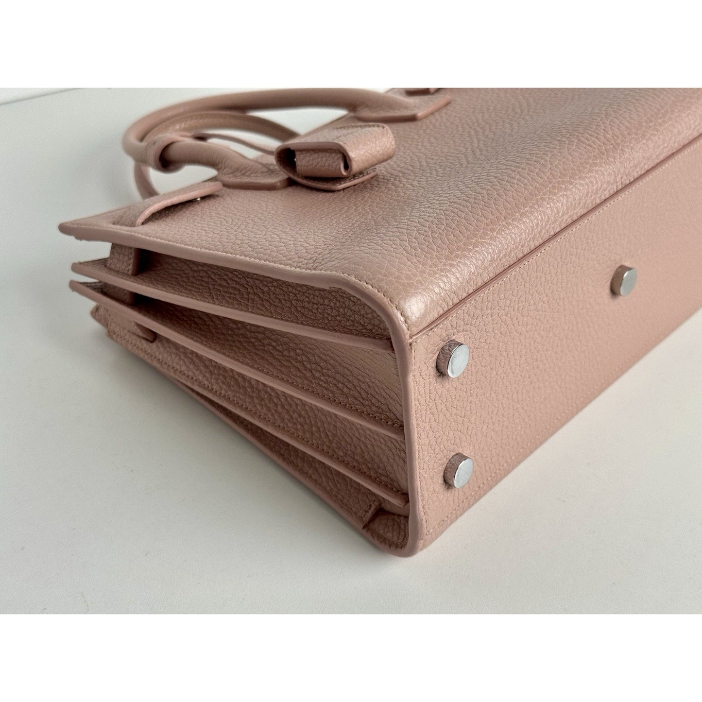 Saint Laurent Baby Sac de Jour Blush Pink Leather Handbag