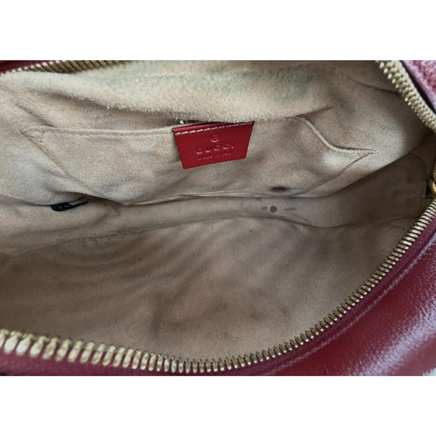 Gucci GG Marmont Camera Bag Small in Diagonal Quilted Canvas Leather Trim S09