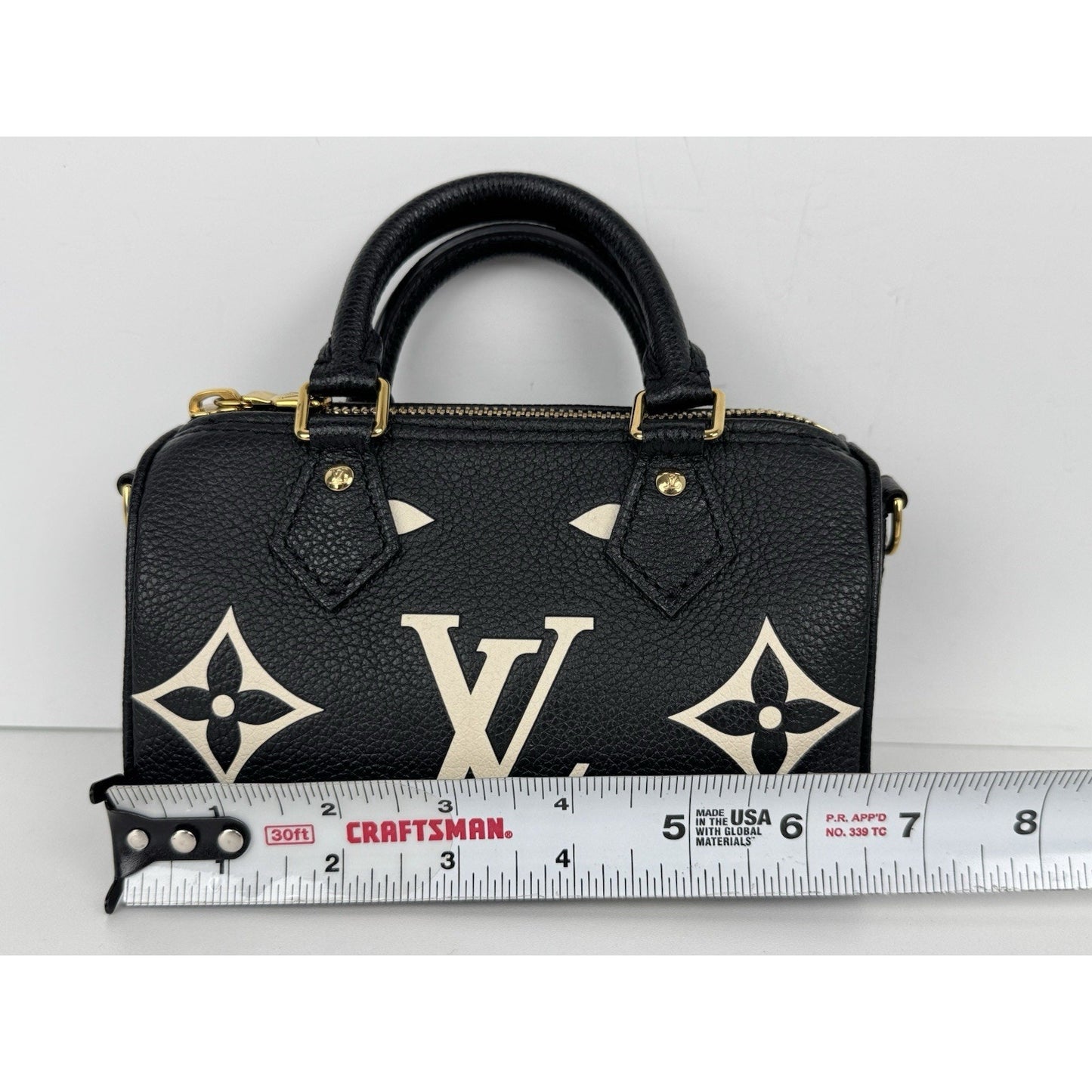 Louis Vuitton Monogram Empreinte Giant Nano Speedy Black R-1