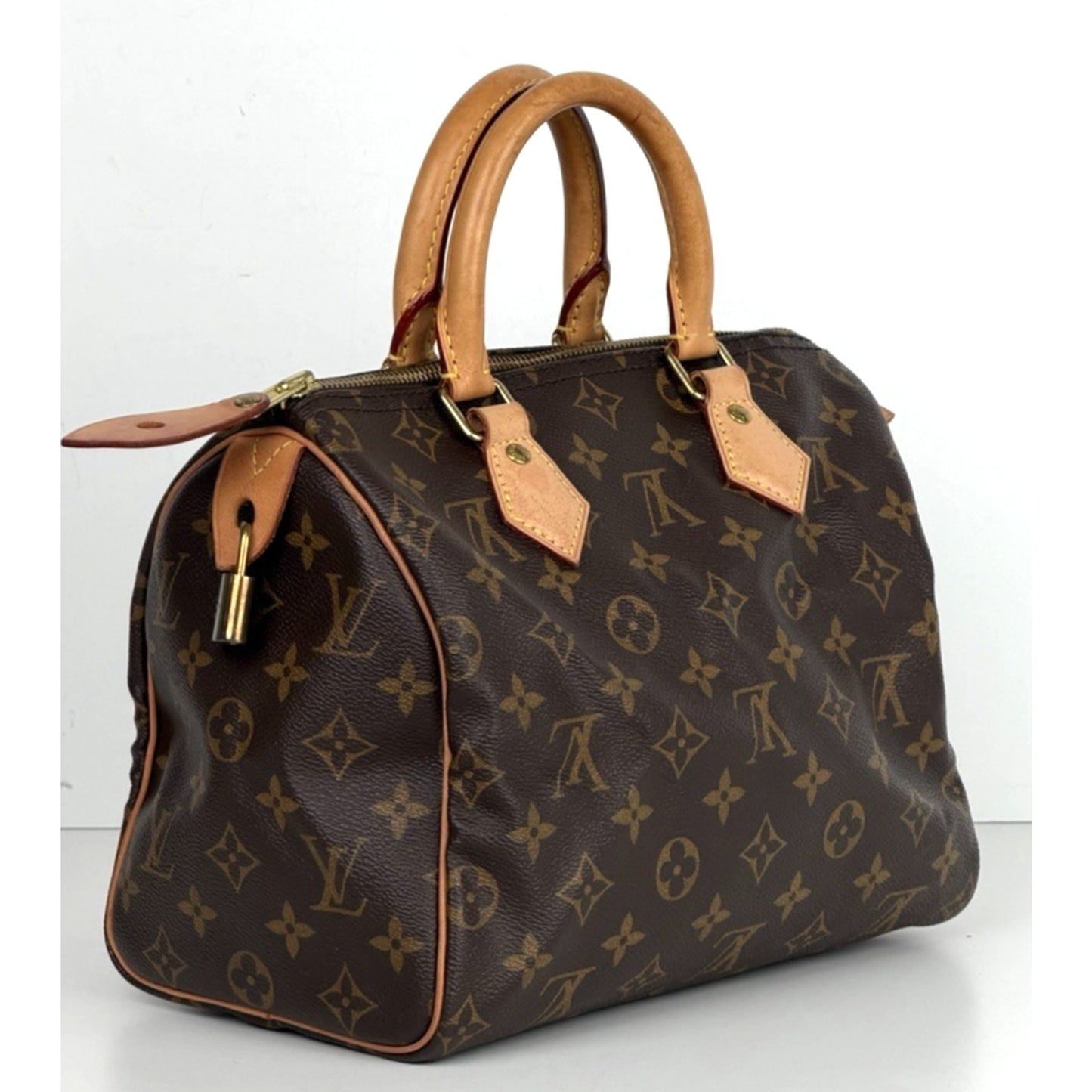 Louis Vuitton Speedy 25 Bag in Brown Coated Canvas Monogram 2019 E-1
