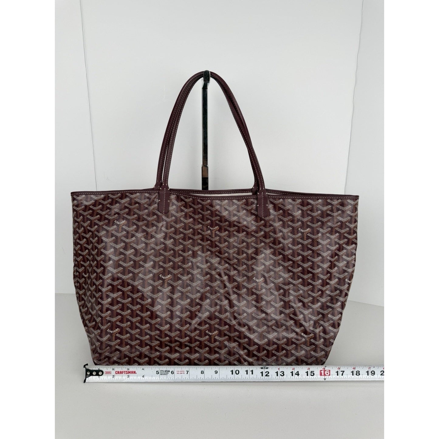 Goyard Saint Louis Tote Bag GM in Burgundy Goyardine Coated Canvas B-4
