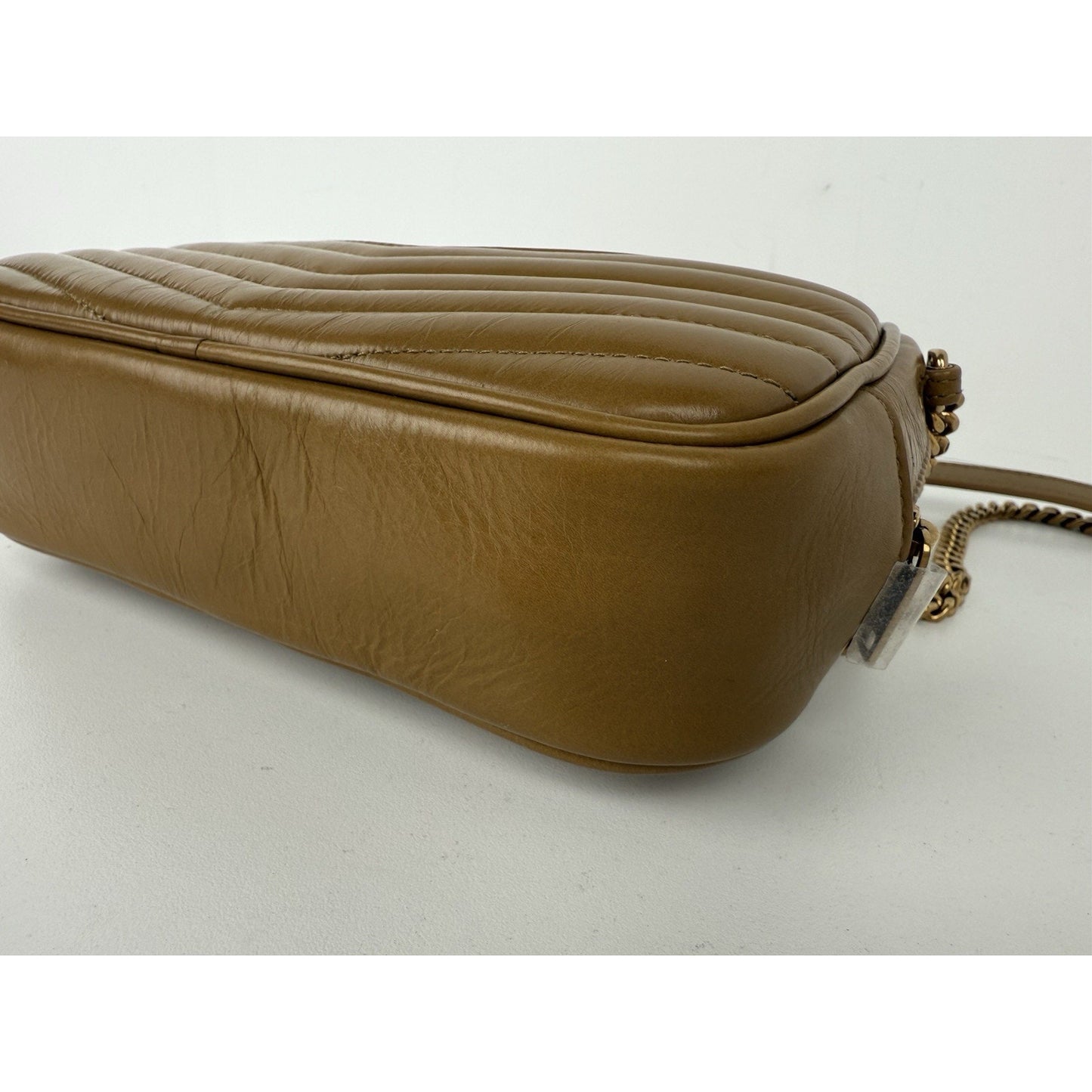 Saint Laurent Mini Lou Camera Leather Tabac Brown Women's Crossbody Bag