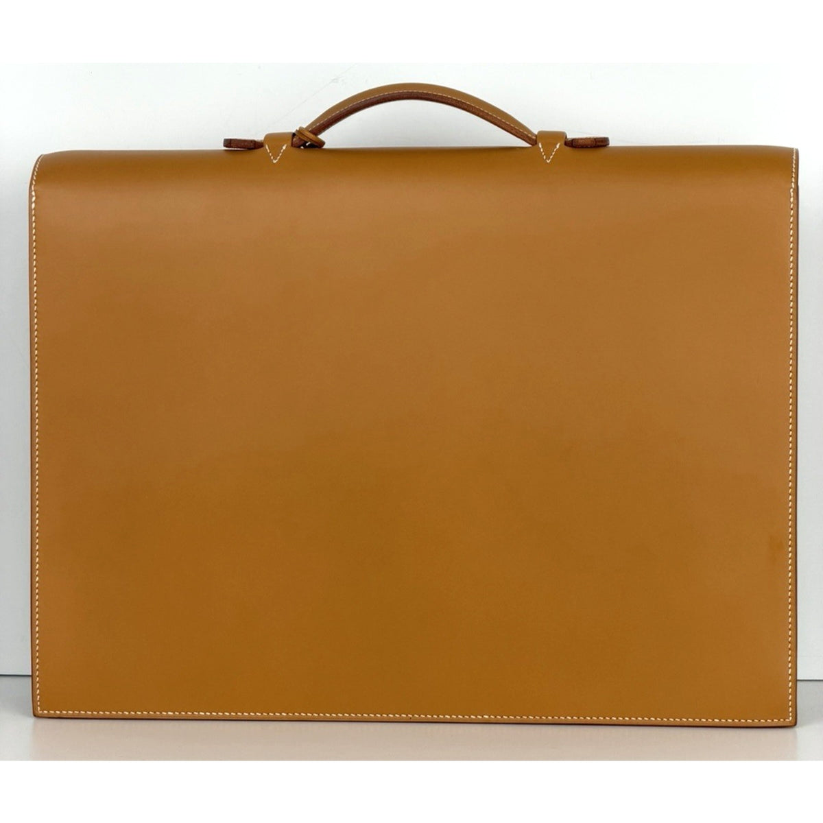Hermes Sac a Depeches 41 Briefcase Bag in Gold Leather C-4