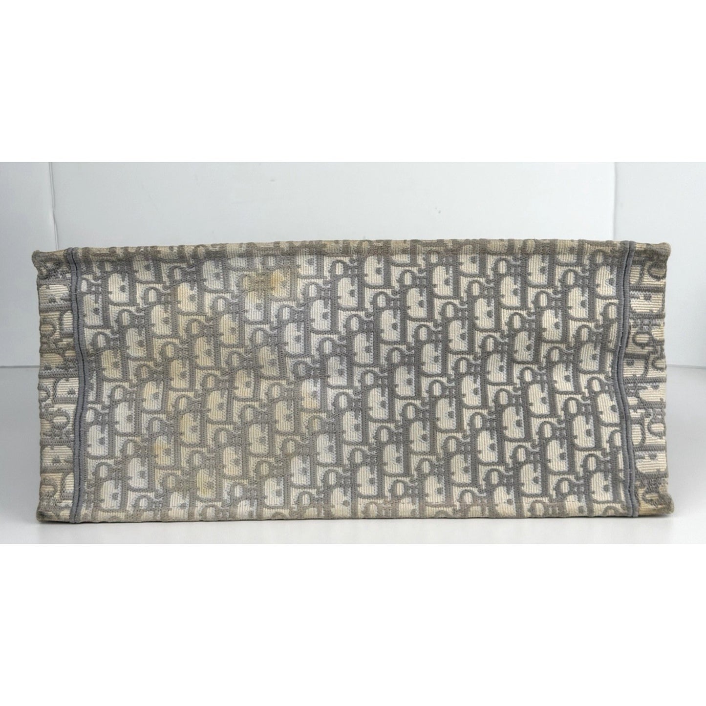 Christian Dior Book Tote Large in Grey Embroidered Oblique Canvas 2020 S