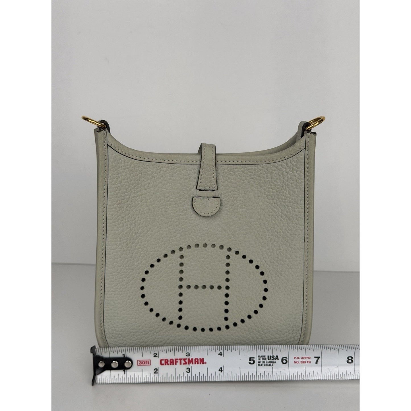 Hermes Evelyne TPM 16 Bag Gris Neve Taurillon Clemence Leather 2023 D9